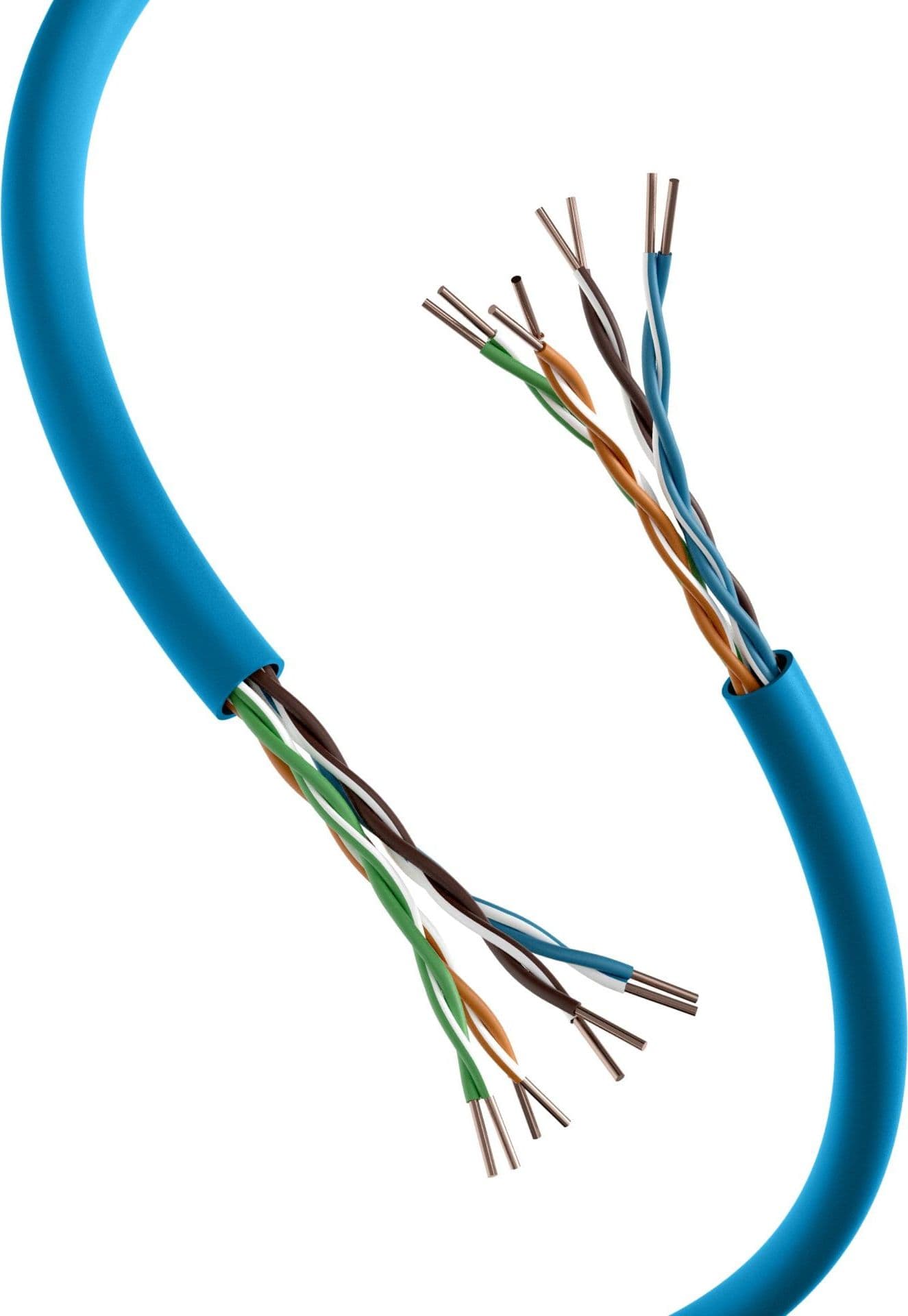 Matassa U/UTP Cavo Cat.6A Rame 500MHz B2ca 305m Rigido LSZH Blu - 10