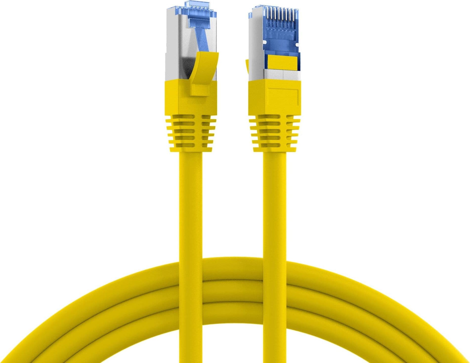 Cavo di Rete Patch in Rame Cat.6A S/FTP TPE Superflex Giallo 1m - 6