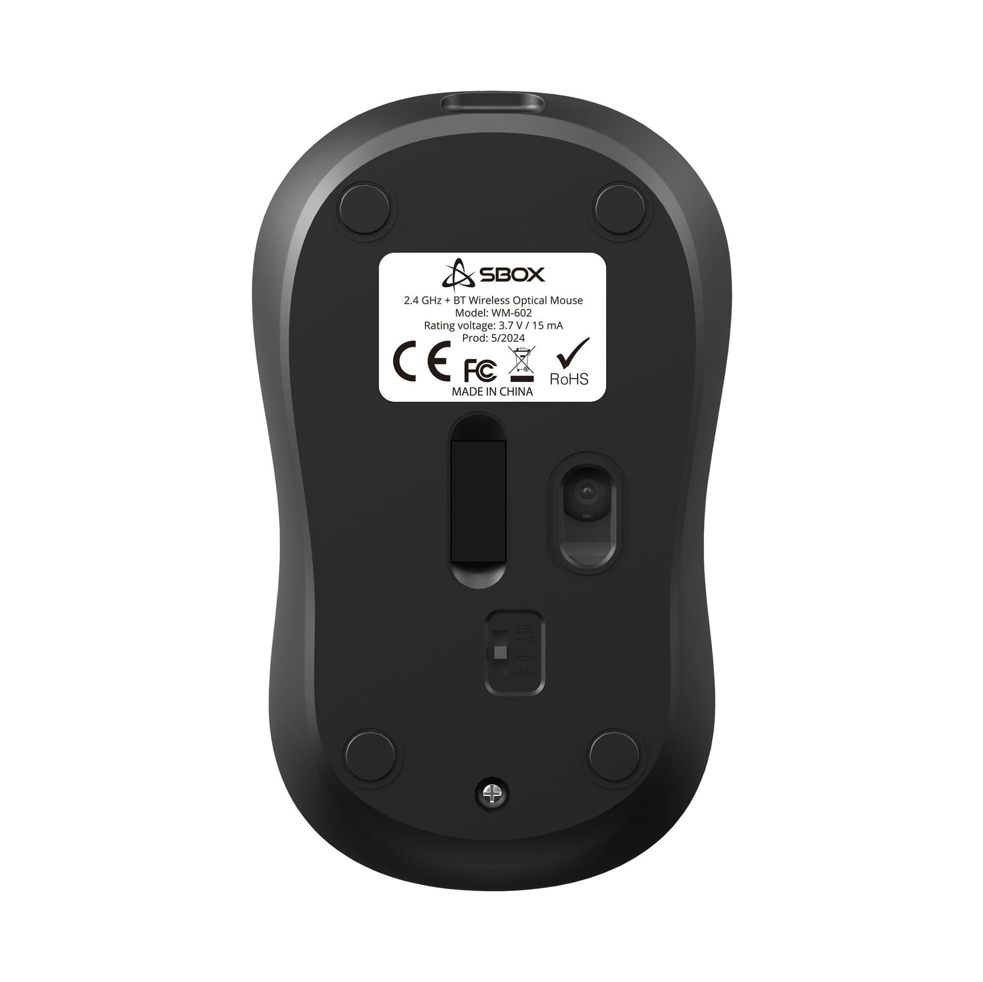 Mouse Ottico Wireless 1600 Dpi 4D Nero, WM-602B - 11