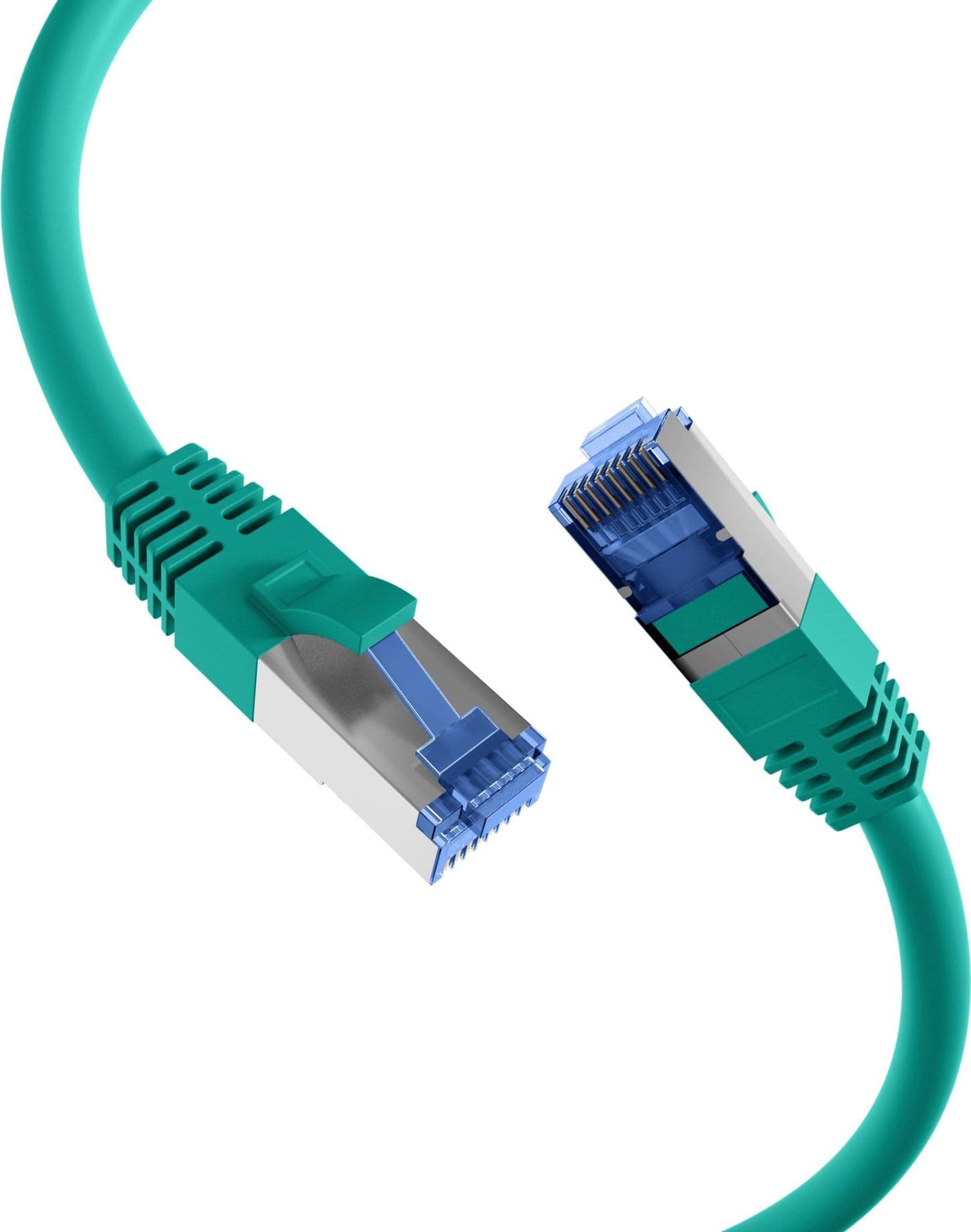 Cavo di Rete Patch in Rame Cat.6A S/FTP TPE Superflex Verde 1m - 8