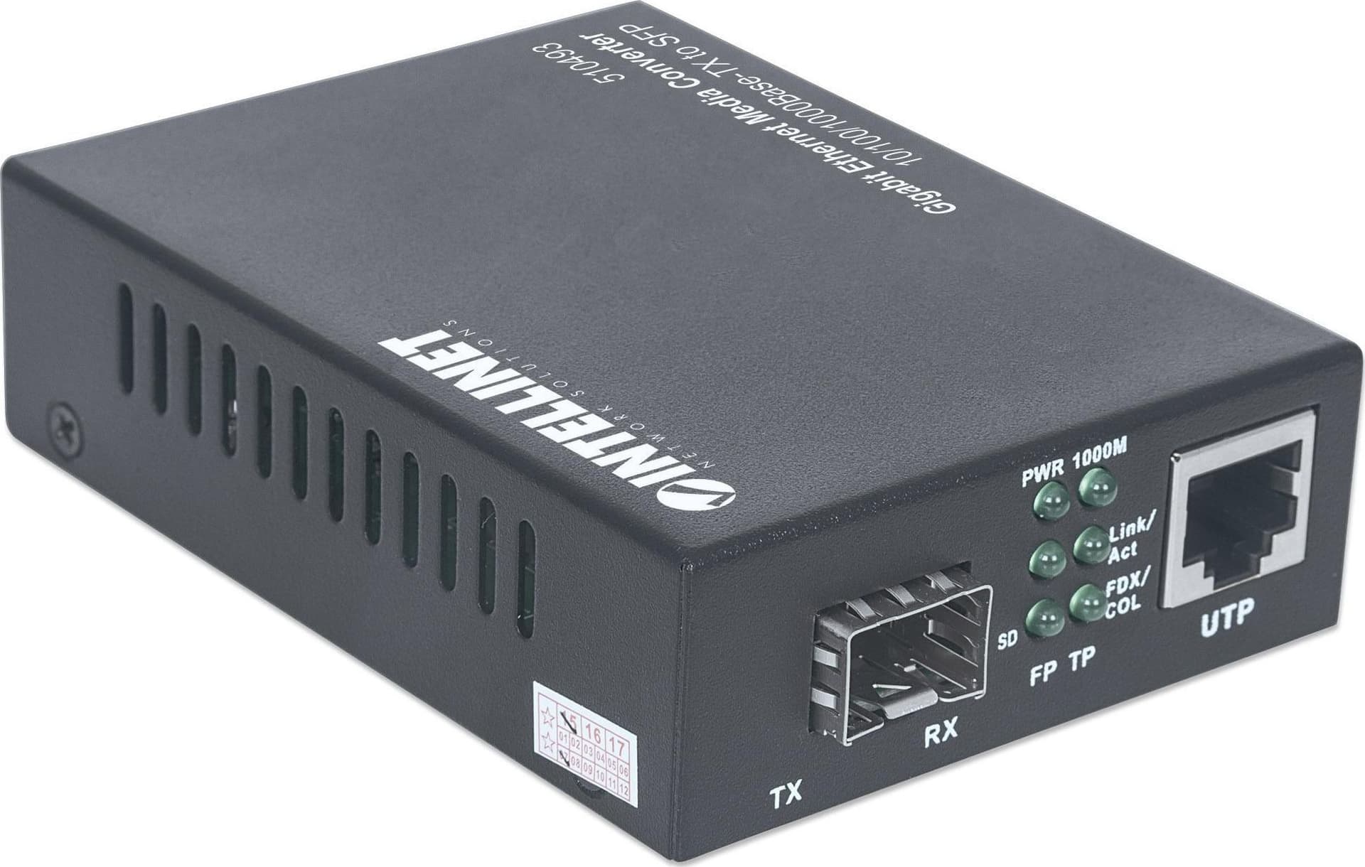 Convertitore RJ45 10/100/1000 Gigabit Ethernet slot SFP - 9