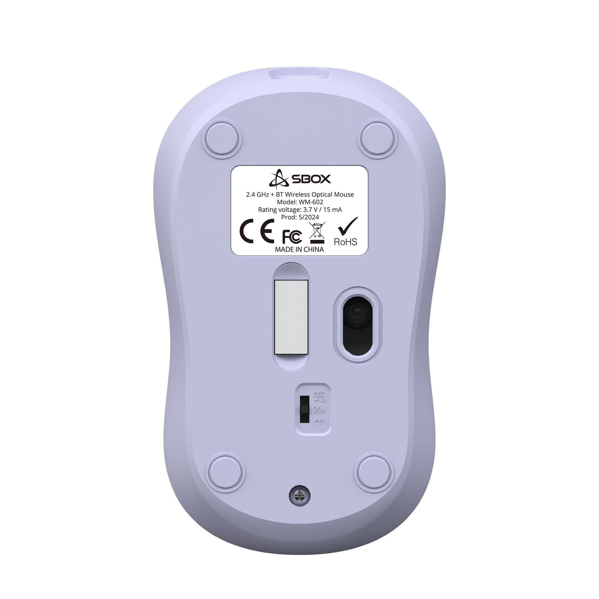 Mouse Ottico Wireless 1600 Dpi 4D Viola, WM-602VL - 9