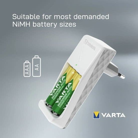 Caricabatterie Mini Charger per 2 Pile Stilo Ministilo AA/AAA - 6