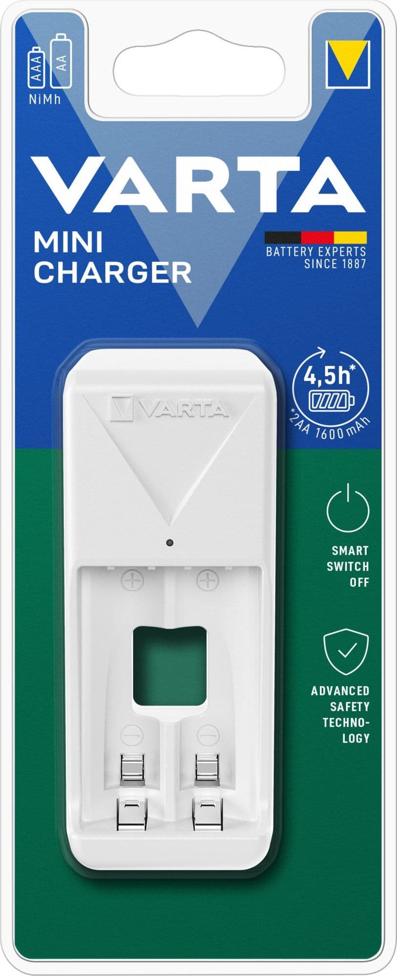 Caricabatterie Mini Charger per 2 Pile Stilo Ministilo AA/AAA - 9