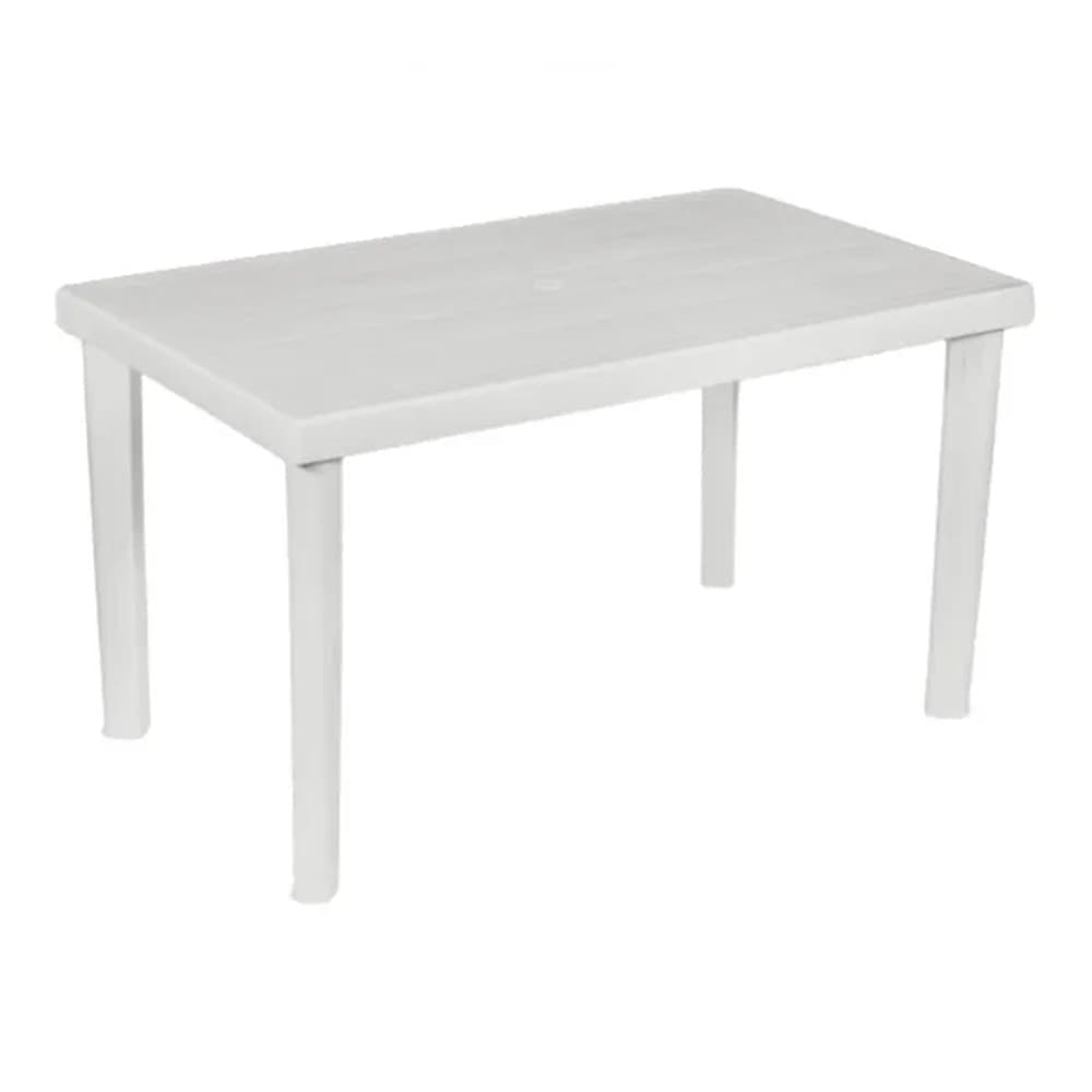 TAVOLO RETTANGOLARE DA GIARDINO ESTERNO VELO BIANCO 126X76X72CM RESISTENTE 008944 - 4