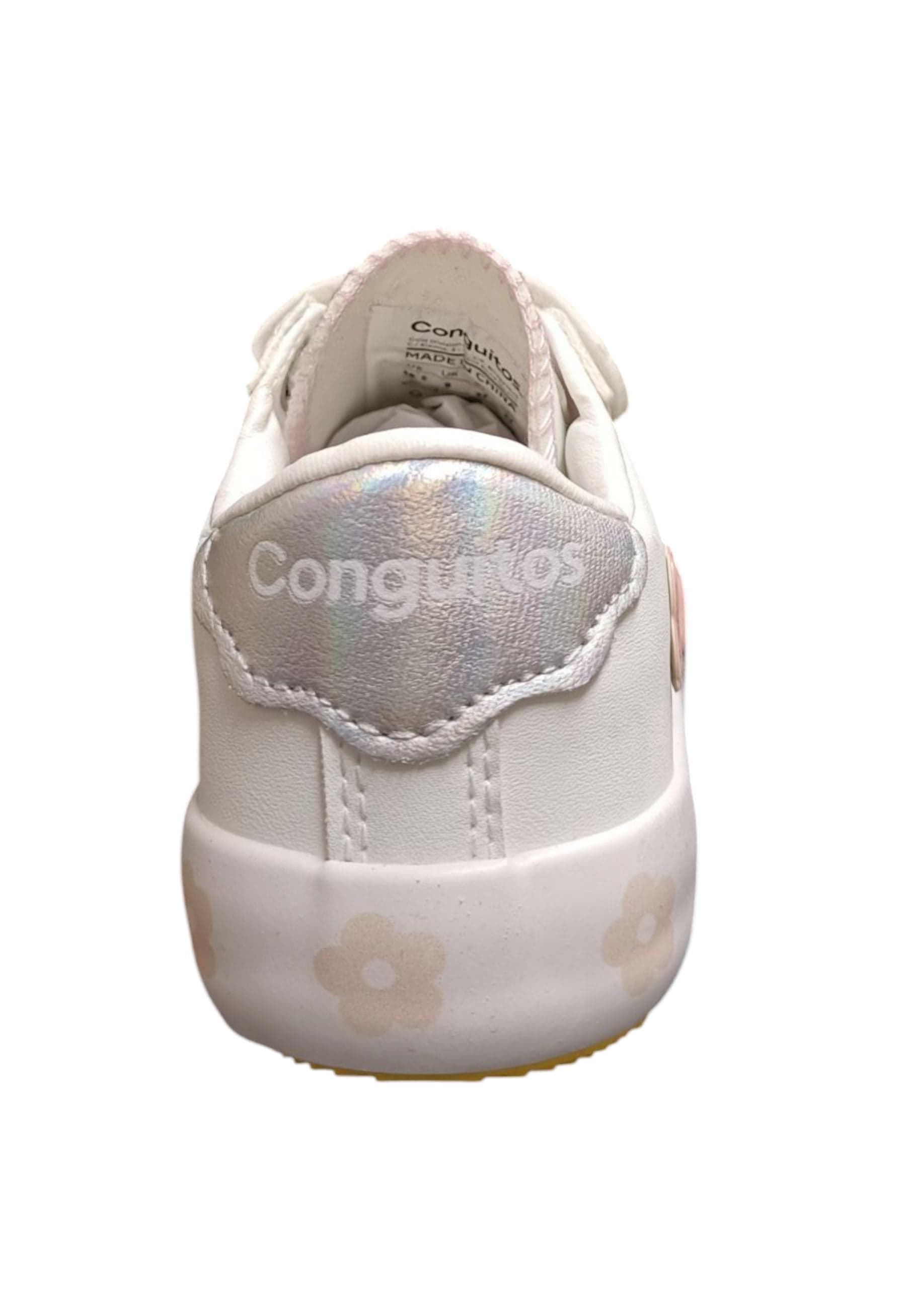 Scarpe sneakers Bambine e ragazze Conquitos COSH  bianco-rosa-giallo laccio elastico e velcro in Ballerine Scarpetteria Gica - Trani, commercioVirtuoso.it