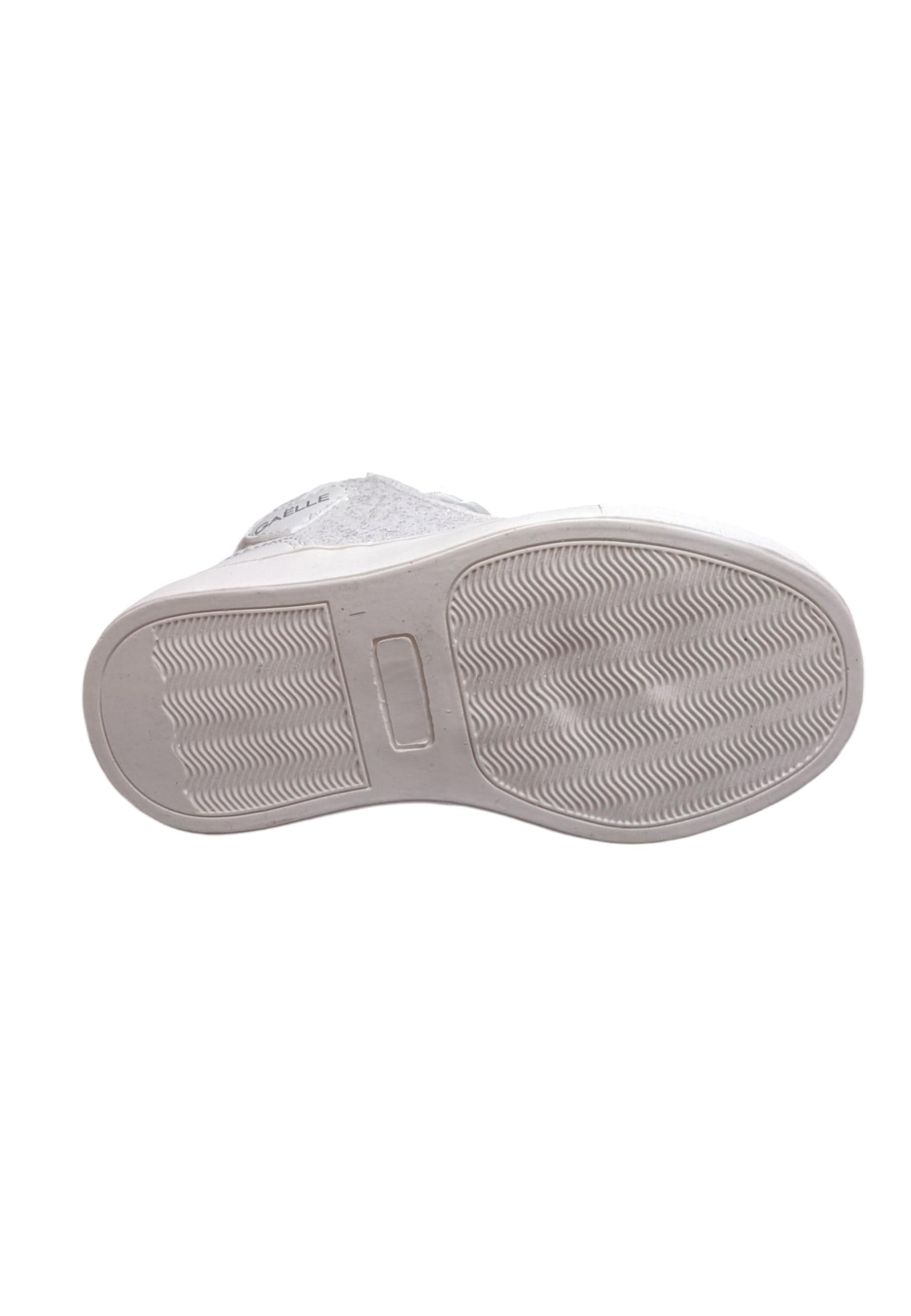 Scarpe sneakers Bambine gaelle glitter  bianco-glitter bianco laccio e zip laterale in Sneaker casual Scarpetteria Gica - Trani, commercioVirtuoso.it