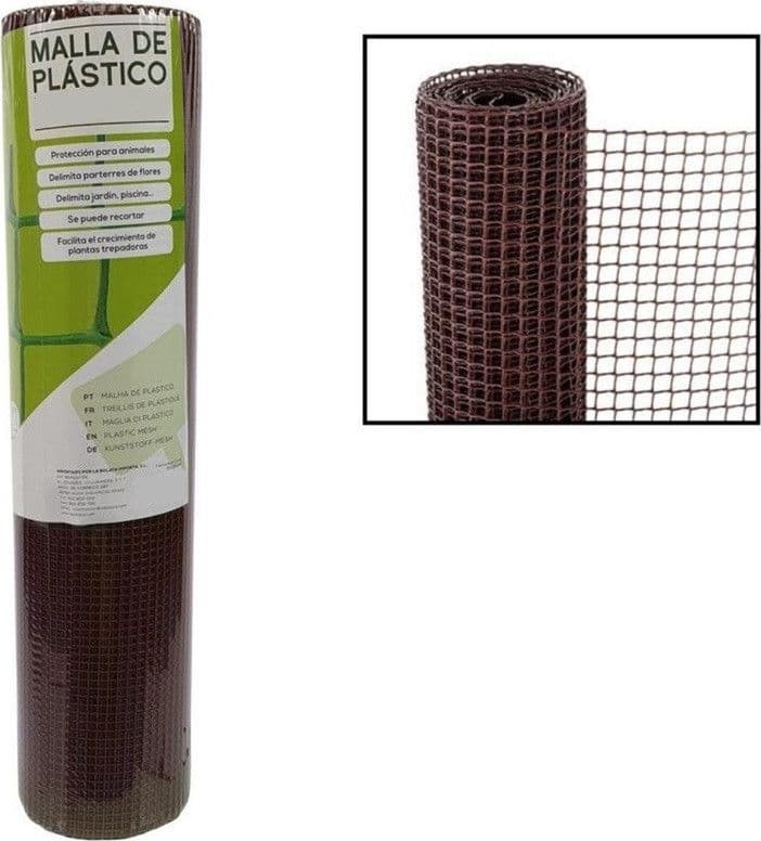 RETE DI PLASTICA PROTETTIVA 1X5 MT MARRONE PER CANCELLI RECINZIONI BALCONI 206612 - 8