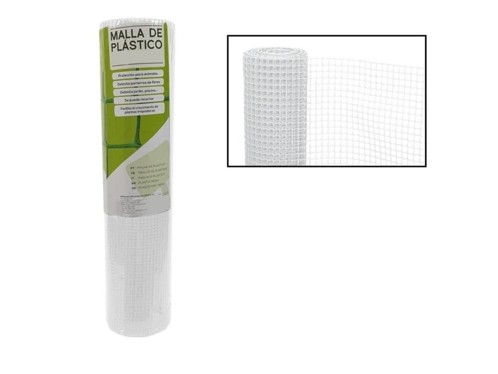 RETE DI PLASTICA PROTETTIVA 1 X 5 MT BIANCO PER CANCELLI RECINZIONI BALCONI 206616 - 4