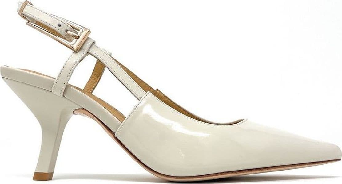 Janet & Janet slingback in pelle verniciata beige J100 BEIGE 99