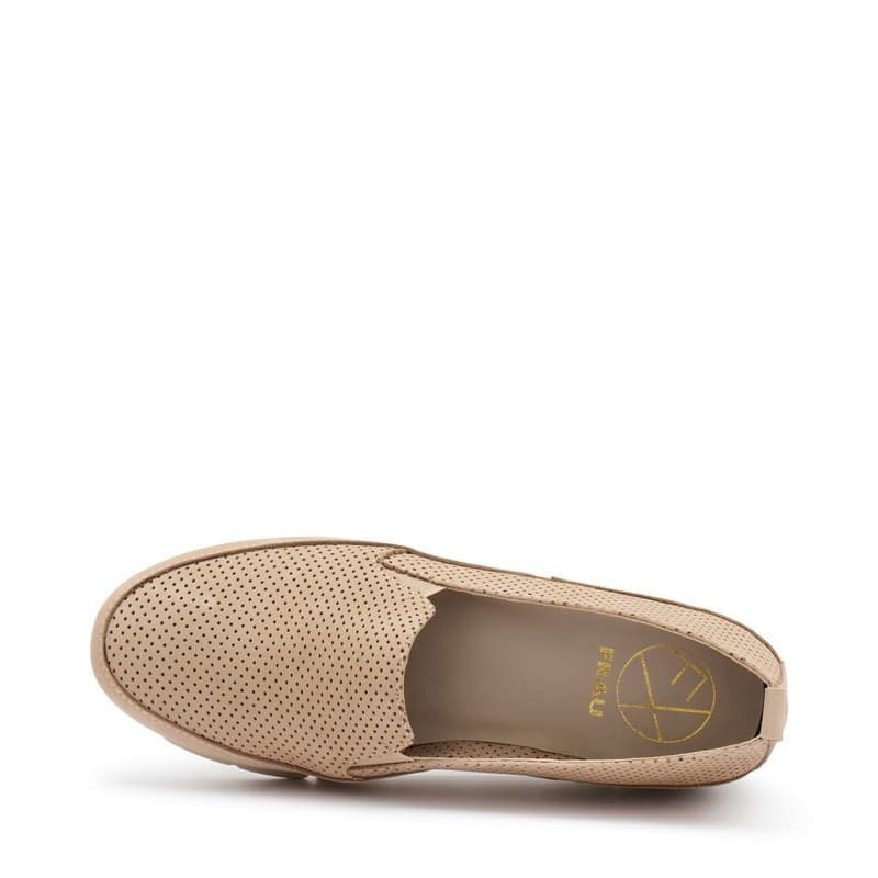 Frau slip-on in pelle punzonata panna 51H2 - 4