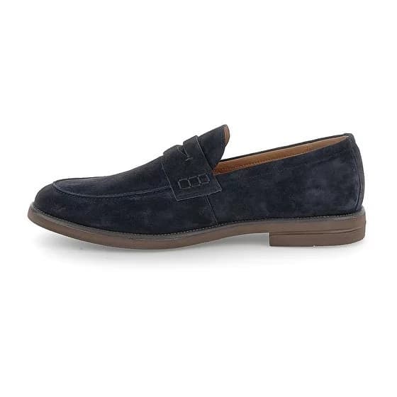 Stonefly mocassino uomo Calvin 9 in camoscio blu 220797 - 3