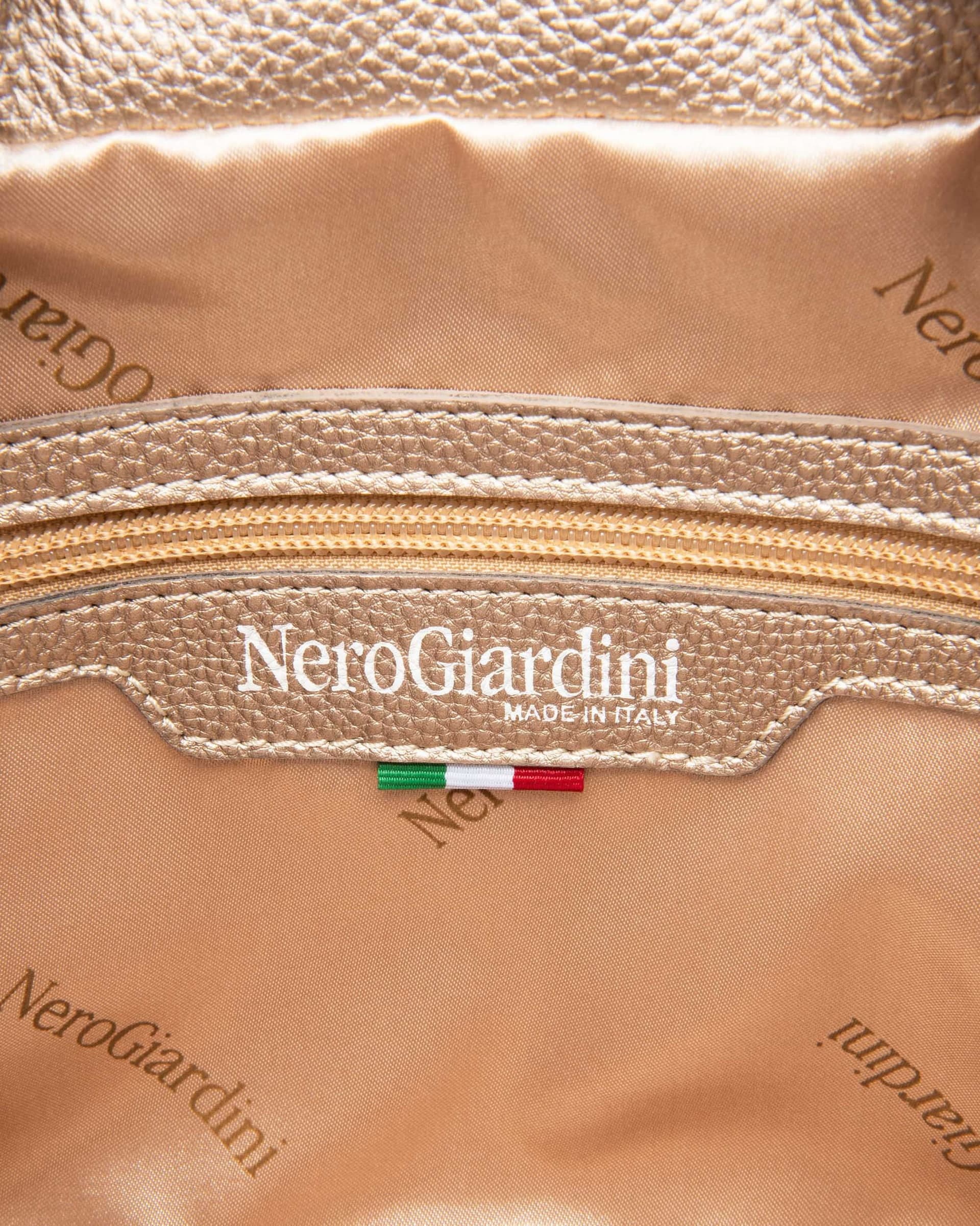 Nero Giardini borsa a secchiello da donna platino E543963D415 - 4