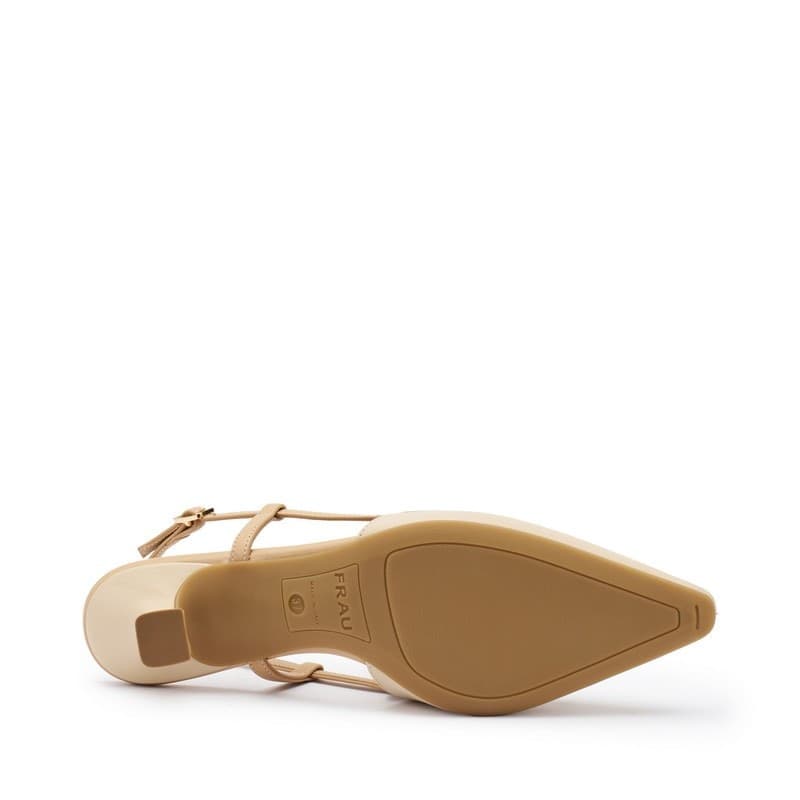 Frau slingback in pelle beige con profili in contrasto 81P3 - 5