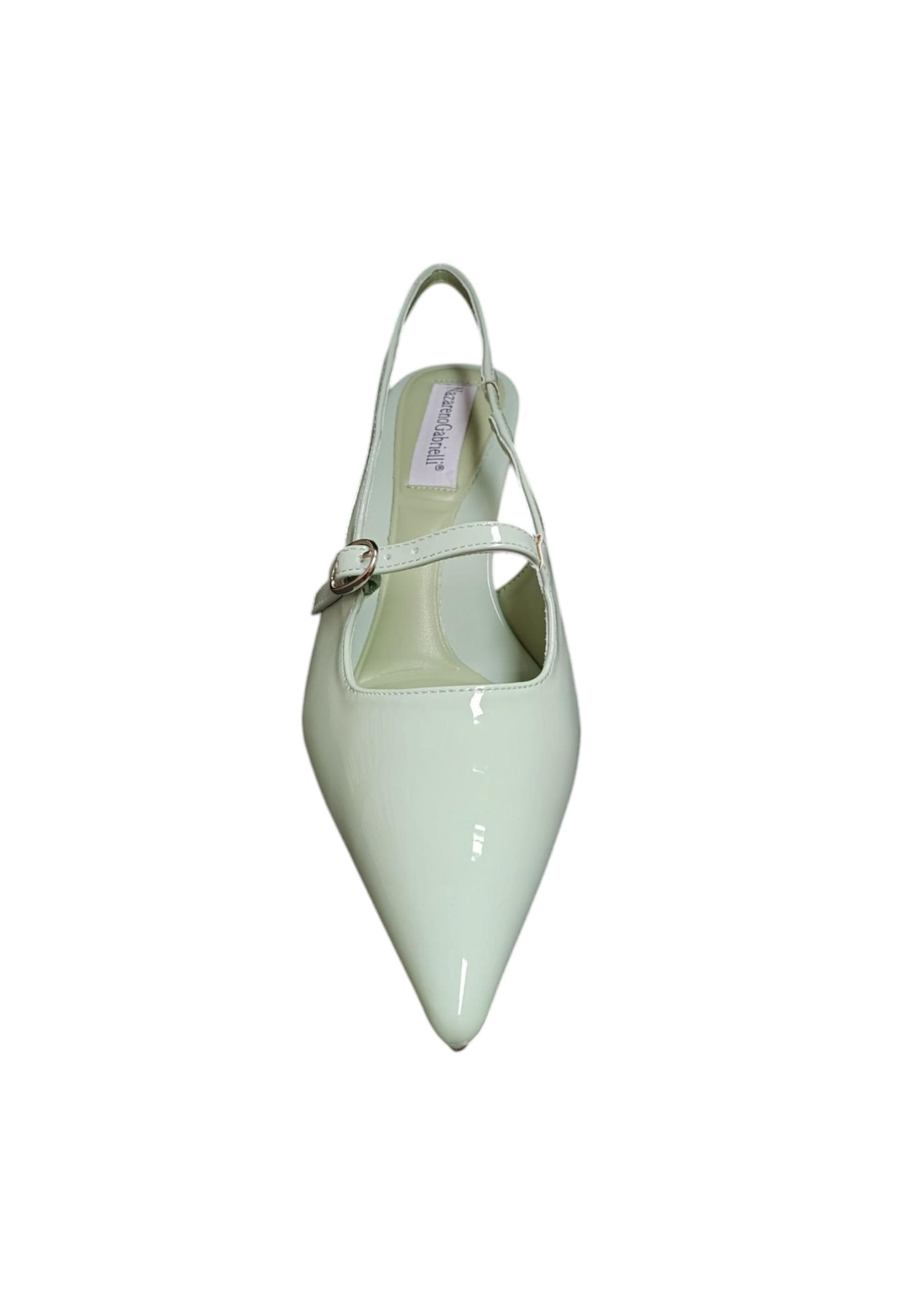 Décolleté donna Nazareno Gabrieli verde tiffany vernice - Eleganza fresca con elastico in Ballerine Scarpetteria Gica - Trani, commercioVirtuoso.it