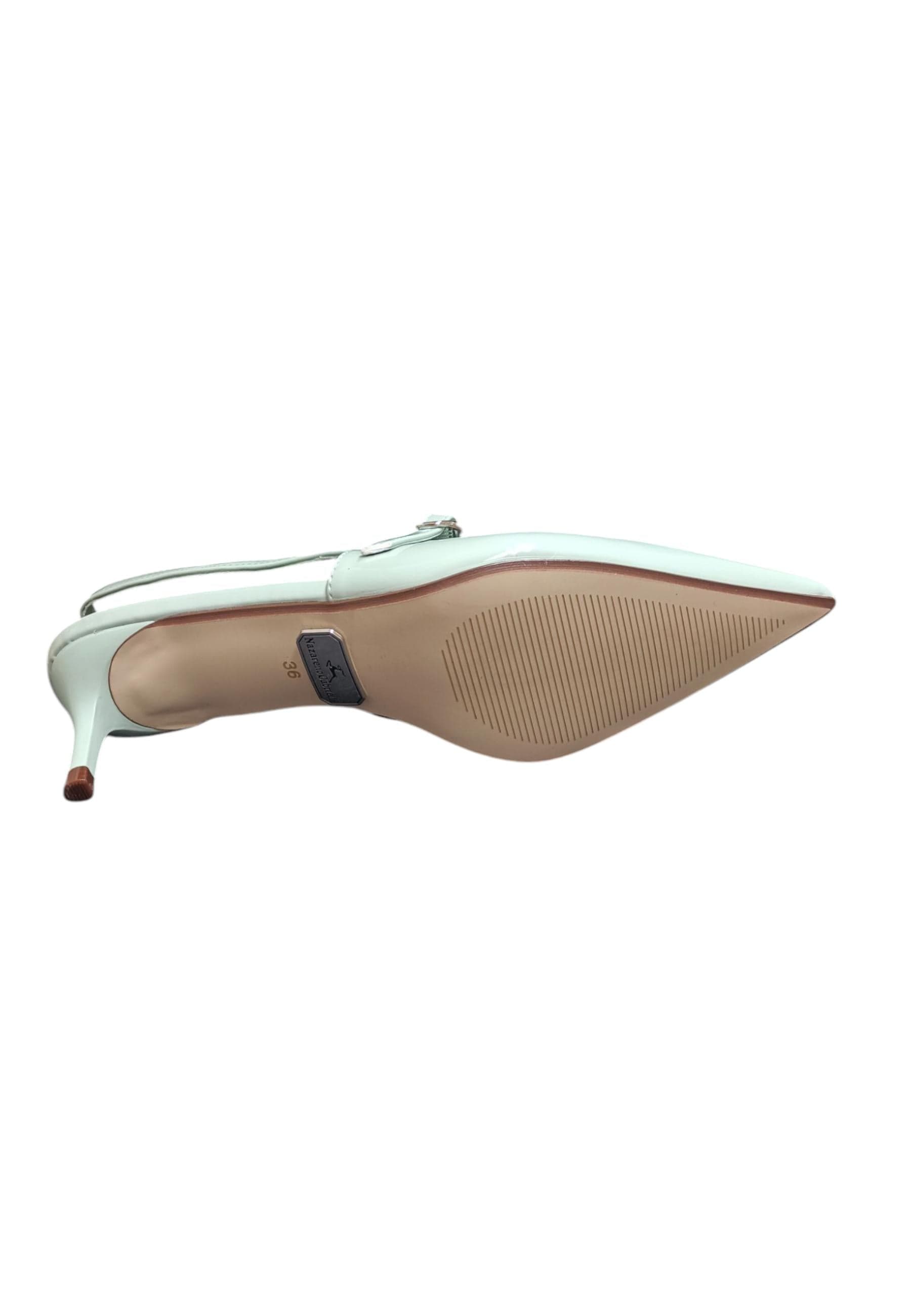 Décolleté donna Nazareno Gabrieli verde tiffany vernice - Eleganza fresca con elastico in Ballerine Scarpetteria Gica - Trani, commercioVirtuoso.it