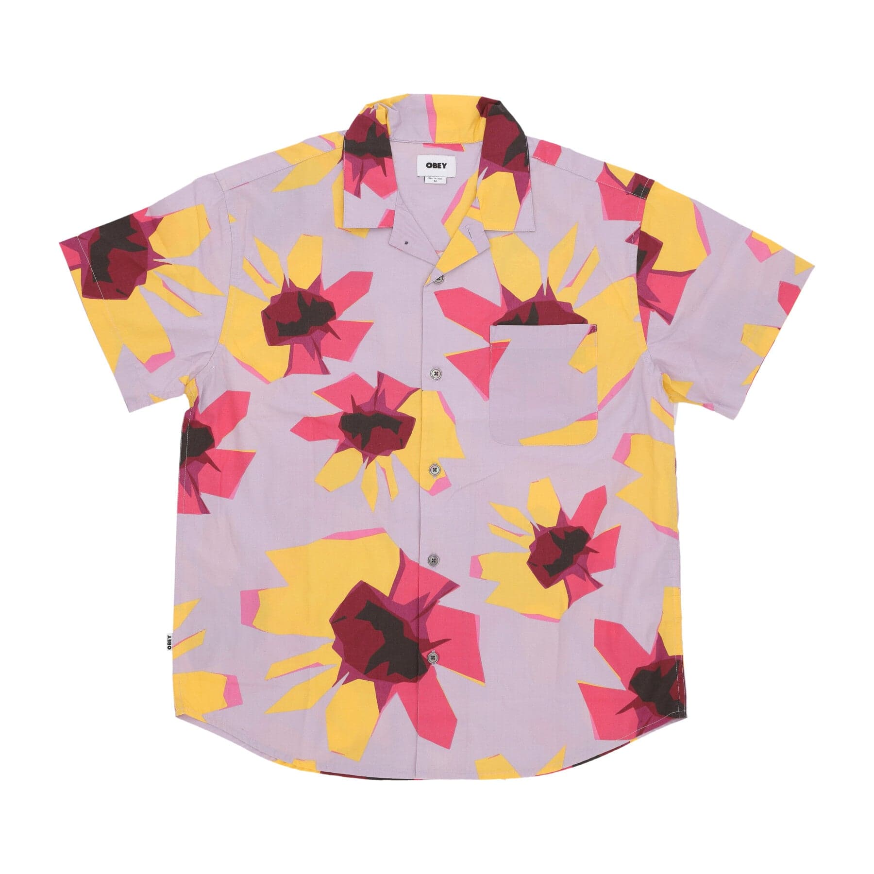 OBEY Camicia Manica Corta Uomo Eden Woven Orchid Petal Multi - 3