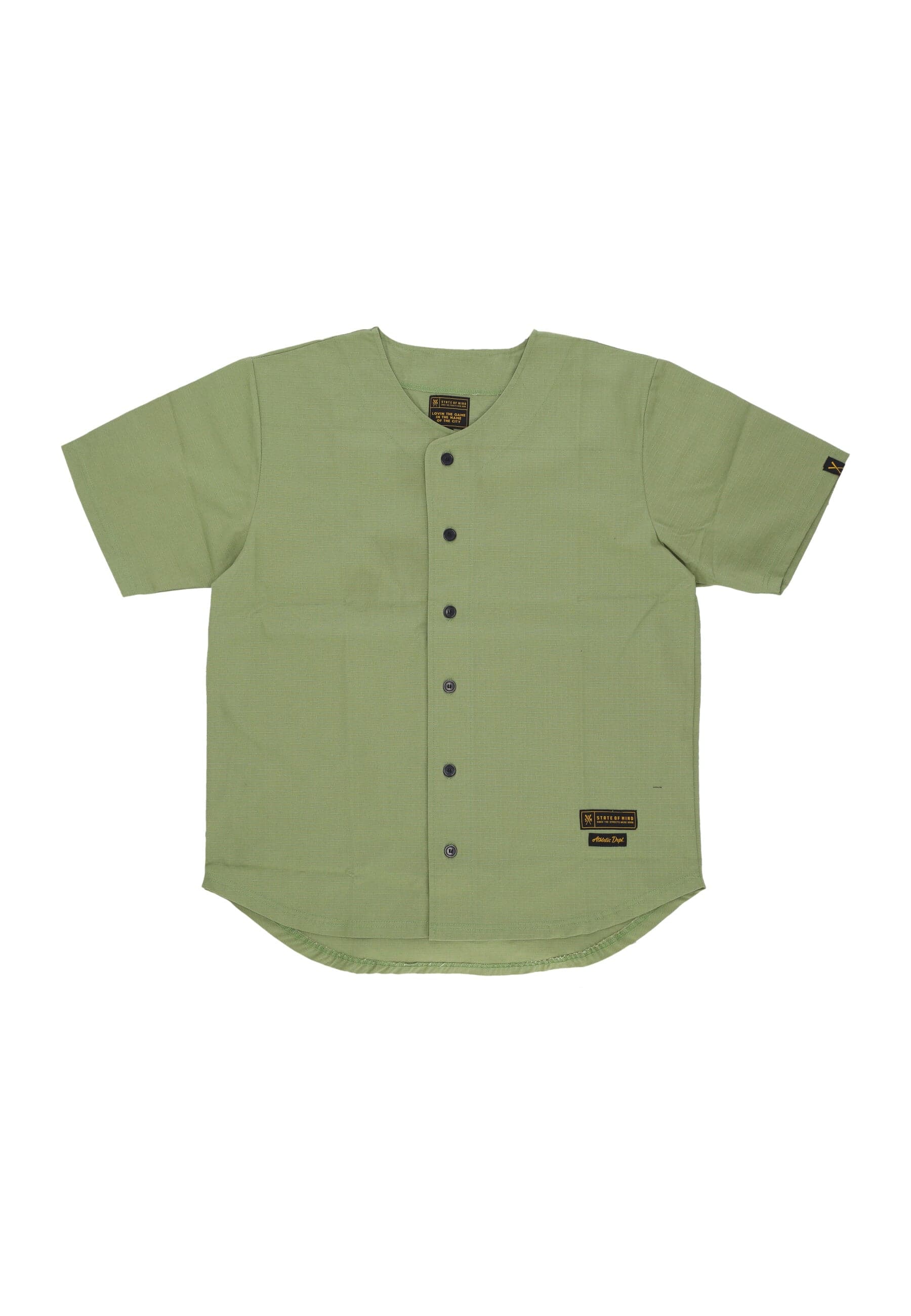 5TATE OF MIND Casacca Bottoni Uomo Baseball Shirt Military Green - 5