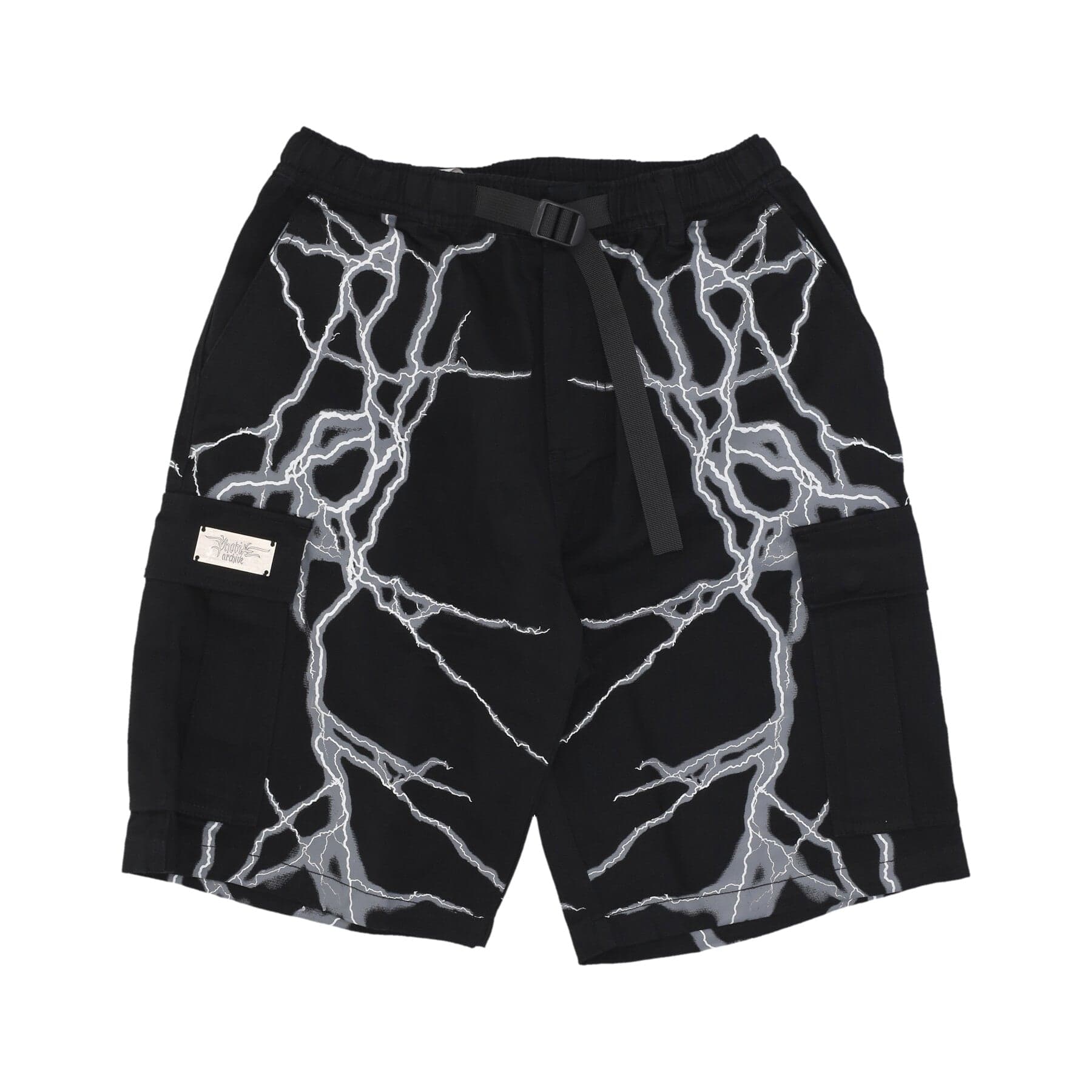 PHOBIA Pantalone Corto Uomo Lateral Lightning Cargo Shorts Black/white - 3