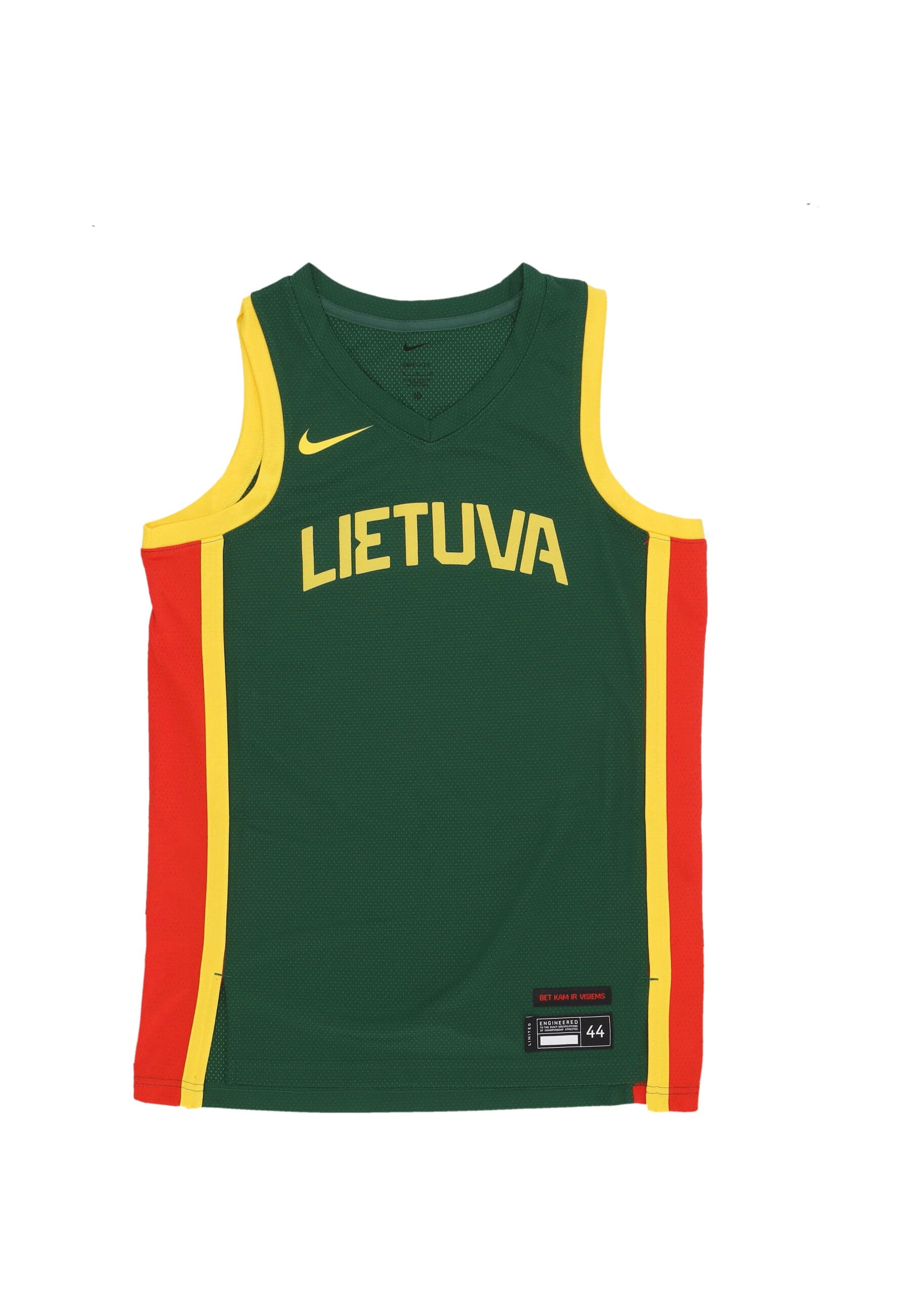 Nike Canotta Basket Uomo Limited Road Basketball Jersey Team Lithuania Gorge Green/chile Red - 4