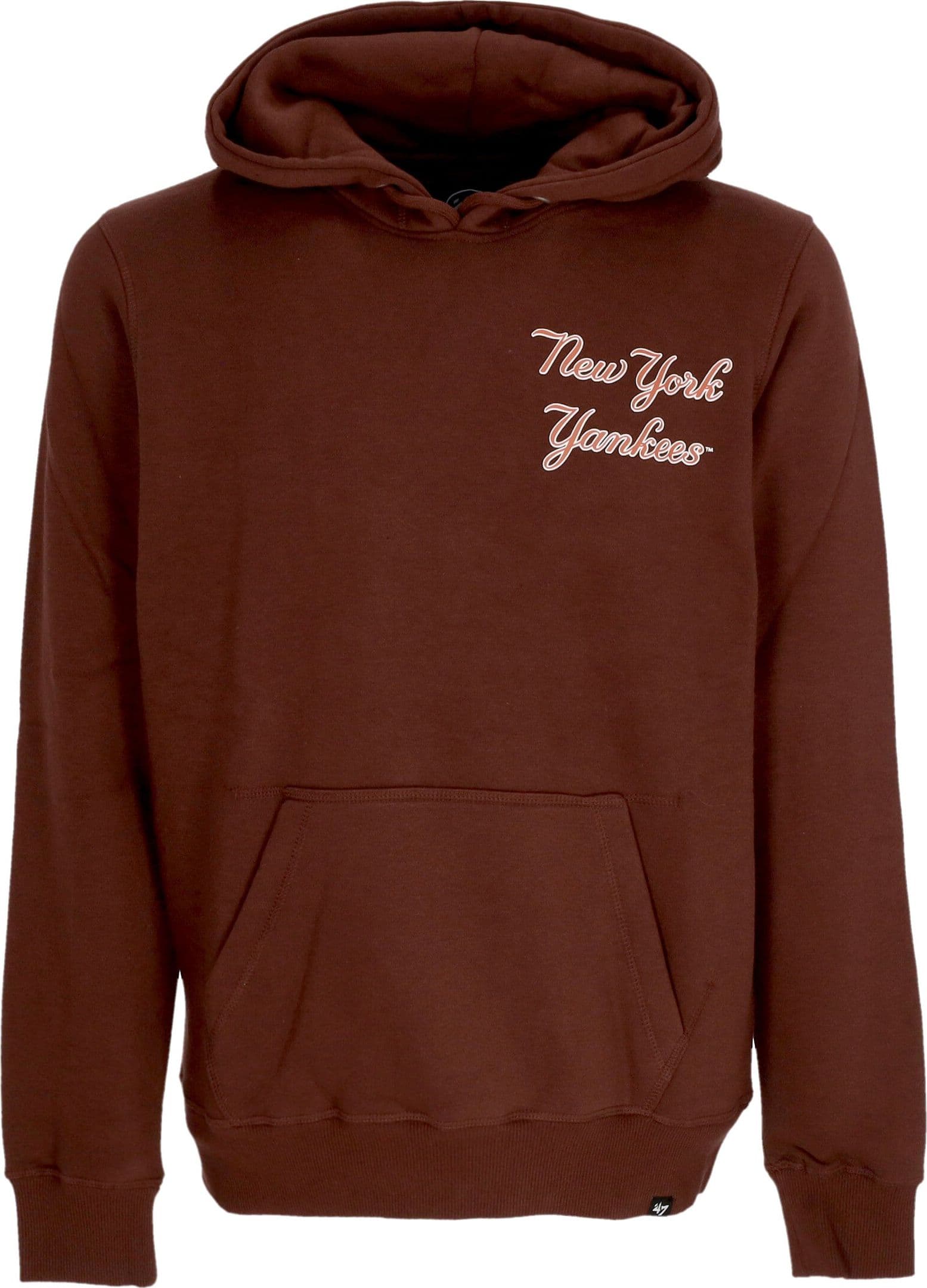 47 BRAND Felpa Cappuccio Uomo Mlb Backer Burnside Hoodie Neyyan Cacao - 3