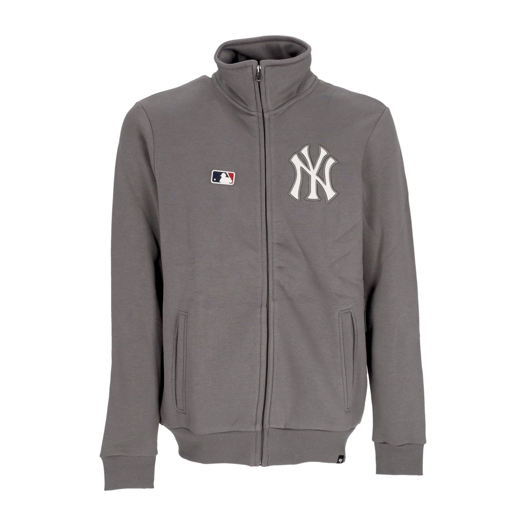47 BRAND Felpa Collo Alto Uomo Mlb Emb Islington Track Jacket Neyyan Dark Grey - 3