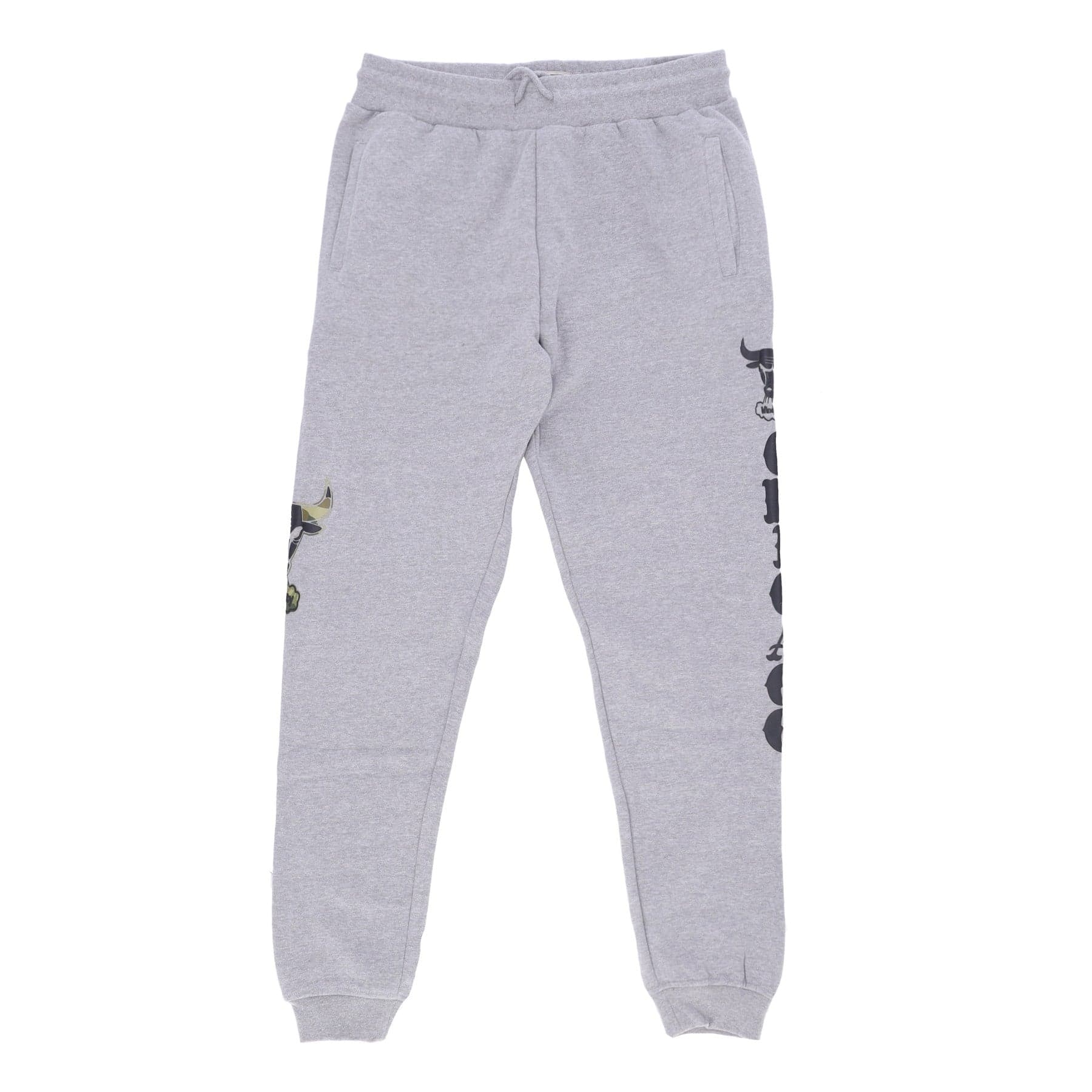 MITCHELL &amp; NESS Pantalone Tuta Felpato Uomo Nba Ghost Green Camo Sweatpants Hardwood Classics Chibul Grey Heather - 4