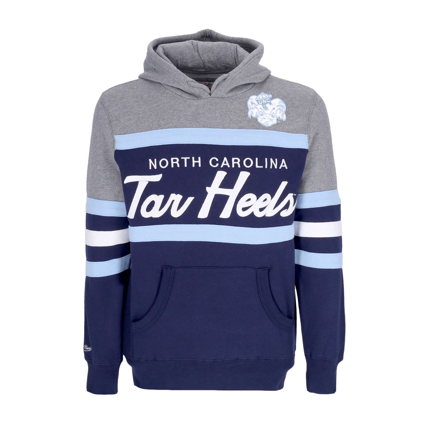MITCHELL & NESS Felpa Cappuccio Uomo Ncaa Headcoach Hoodie Unchee Navy