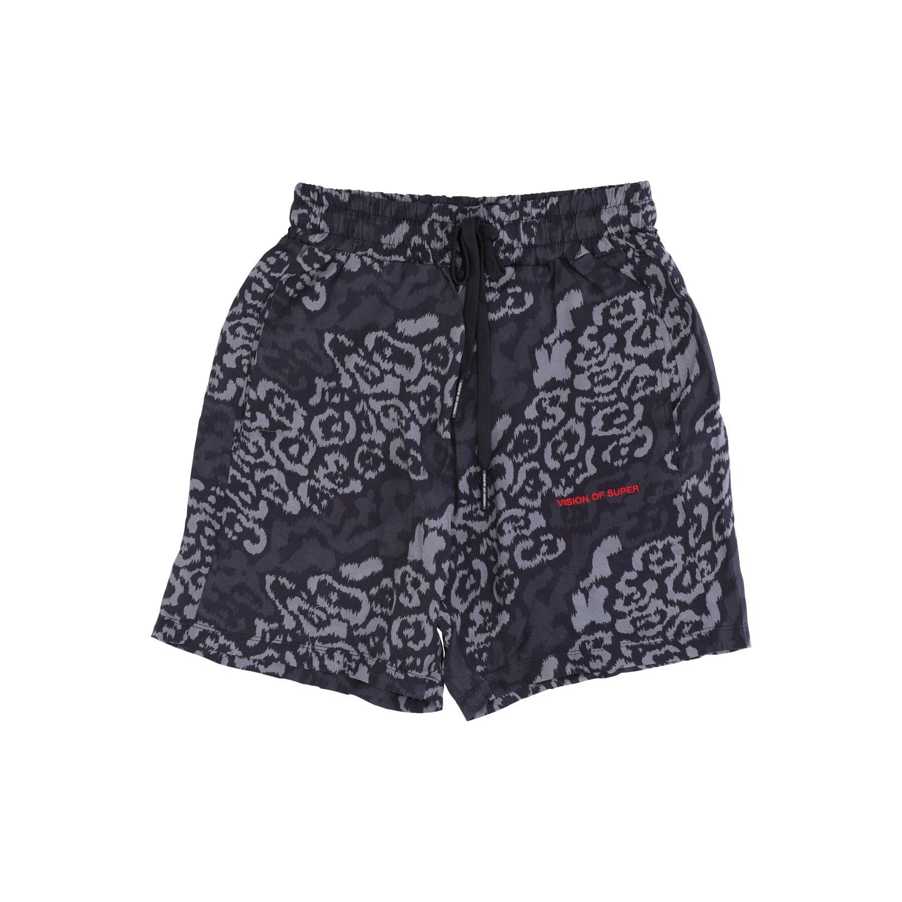 VISION OF SUPER Pantaloncino Uomo Allover Leopard Shorts Black - 3