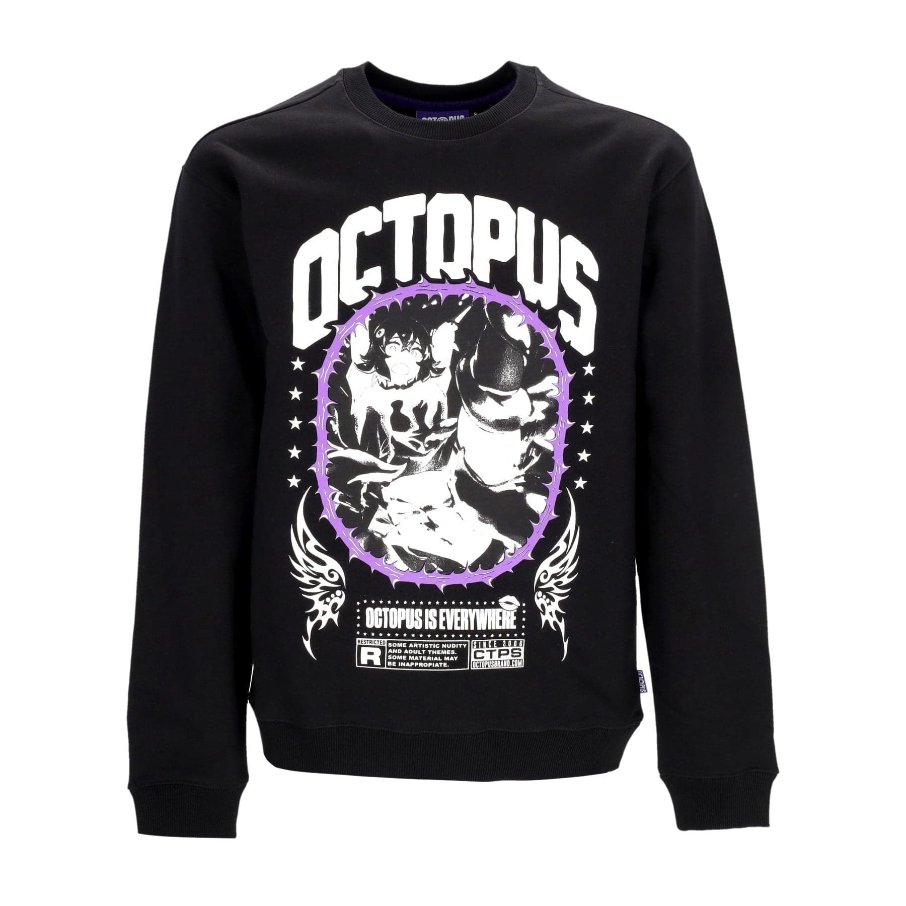 OCTOPUS Felpa Girocollo Uomo Hentai Thorns Crewneck Black - 3
