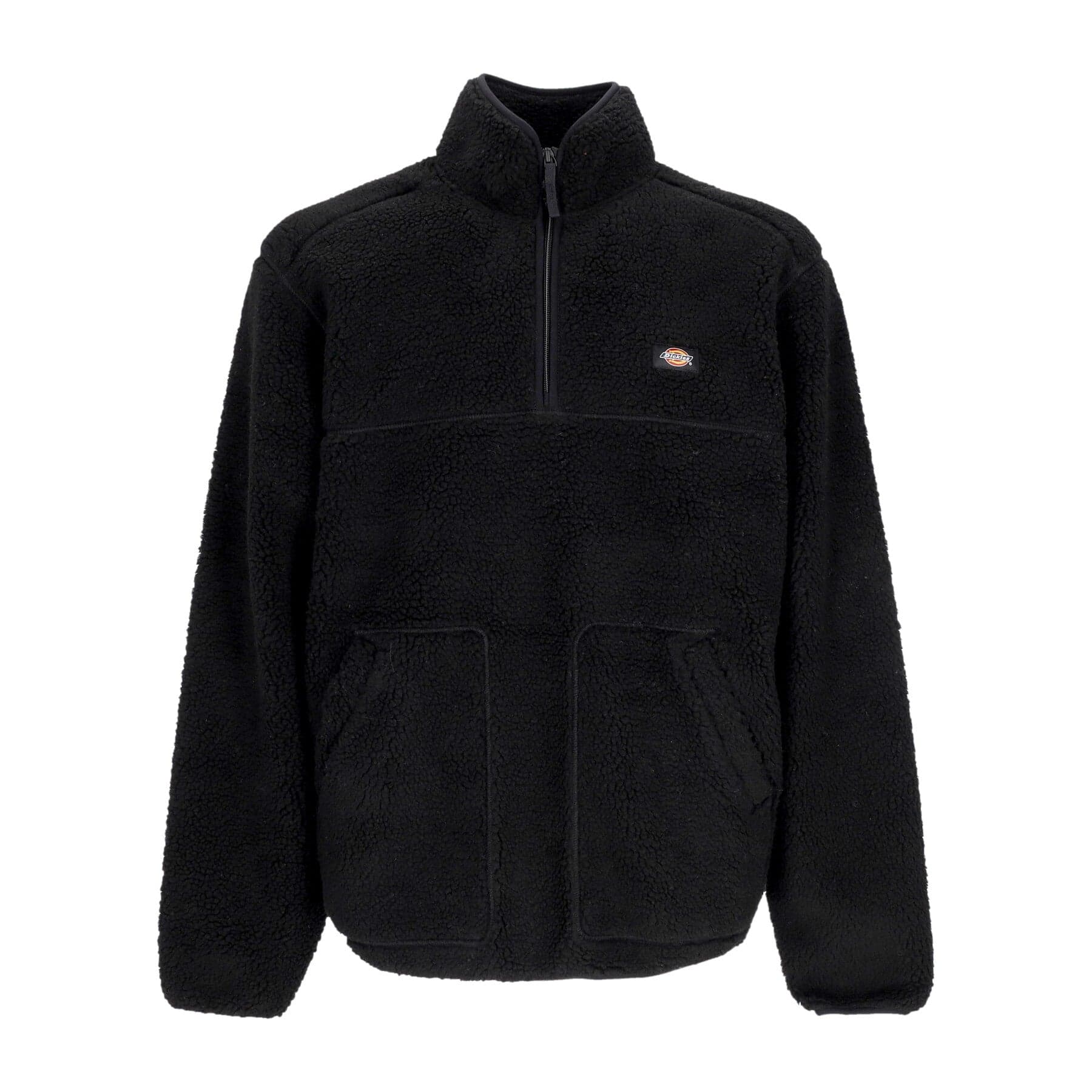 DICKIES Felpa Collo Alto Uomo Mount Hope Quarter Zip Black - 3