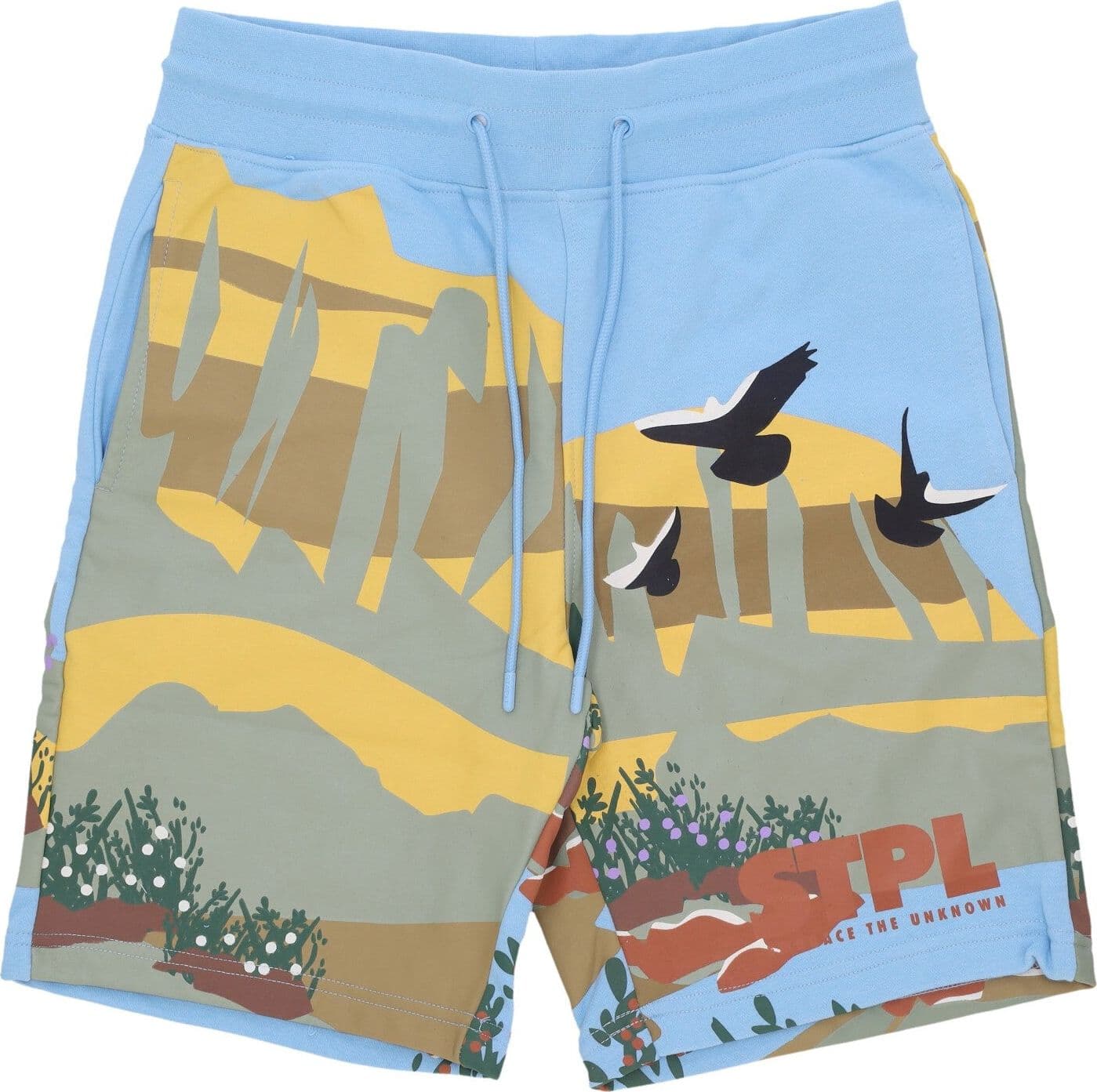 STAPLE Pantalone Corto Tuta Uomo Horizon Aop Mesh Short Blue