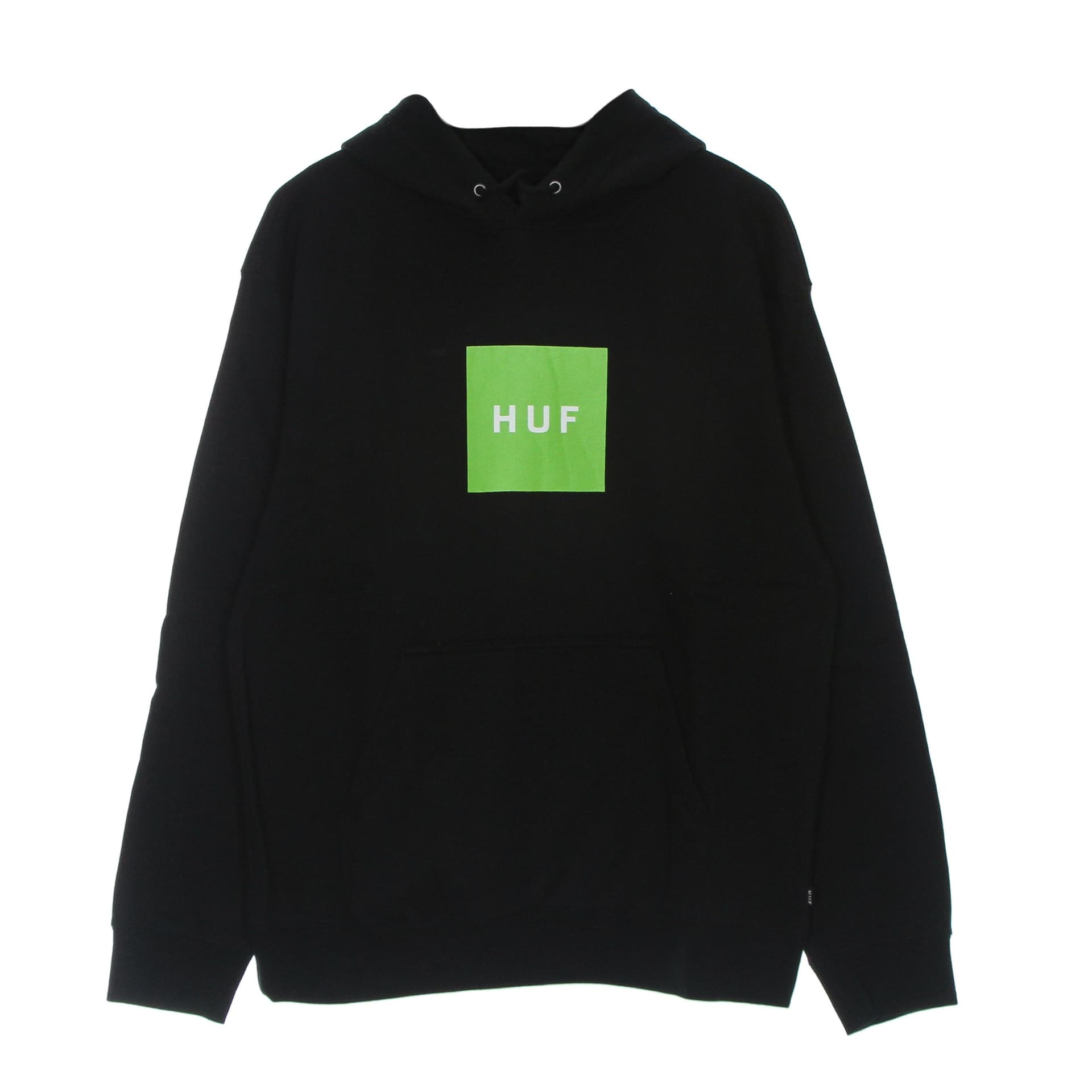 HUF Felpa Cappuccio Uomo Essentials Box Logo P/o Hoodie Black - 4