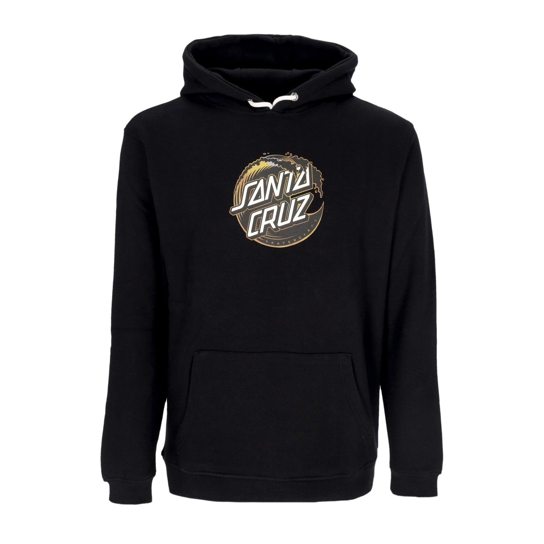 SANTA CRUZ Felpa Cappuccio Uomo Holo Wave Dot Hoodie Black - 3