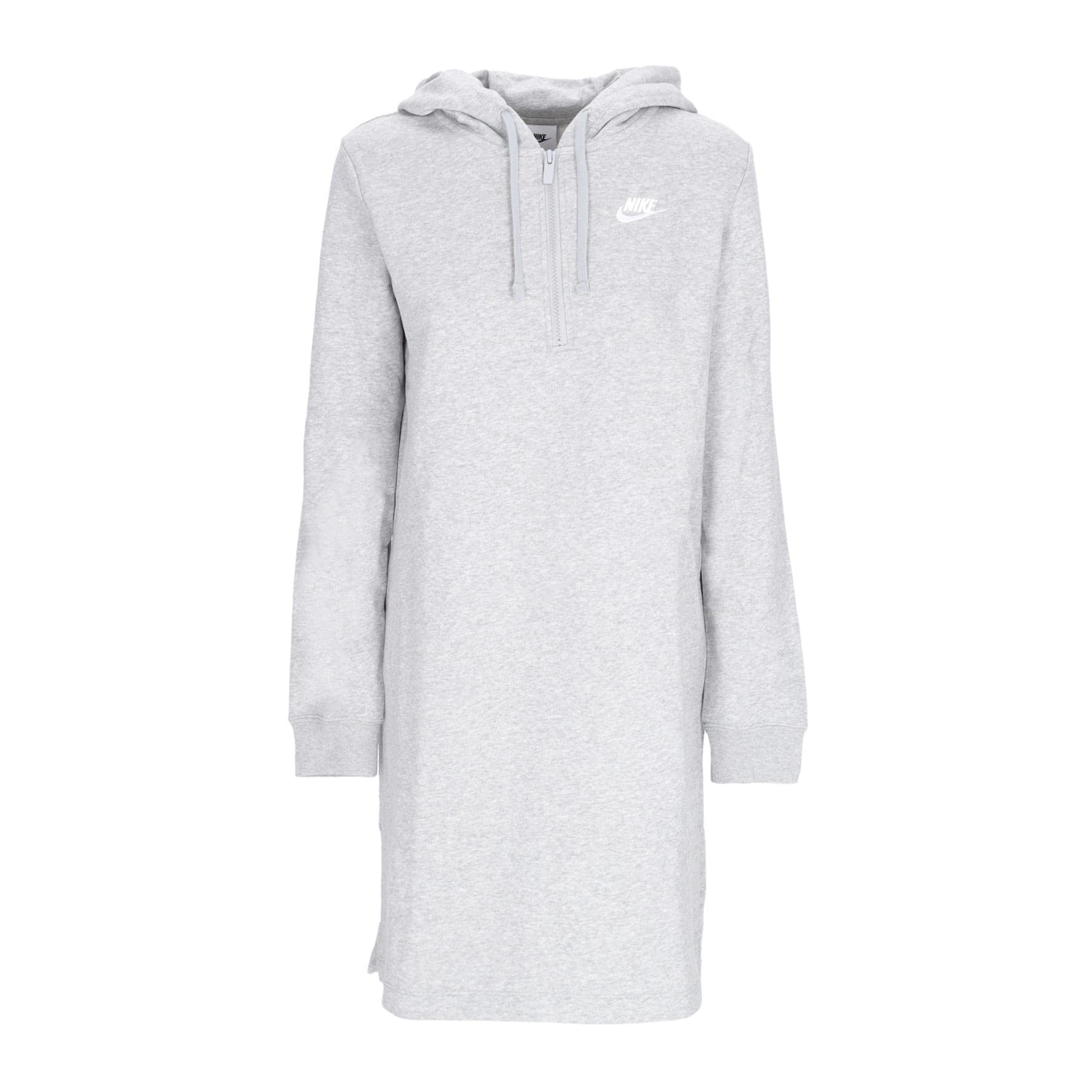 Nike Vestito Donna Sportswear Club Fleece Hoodie Dress Dk Grey Heather/white - 4