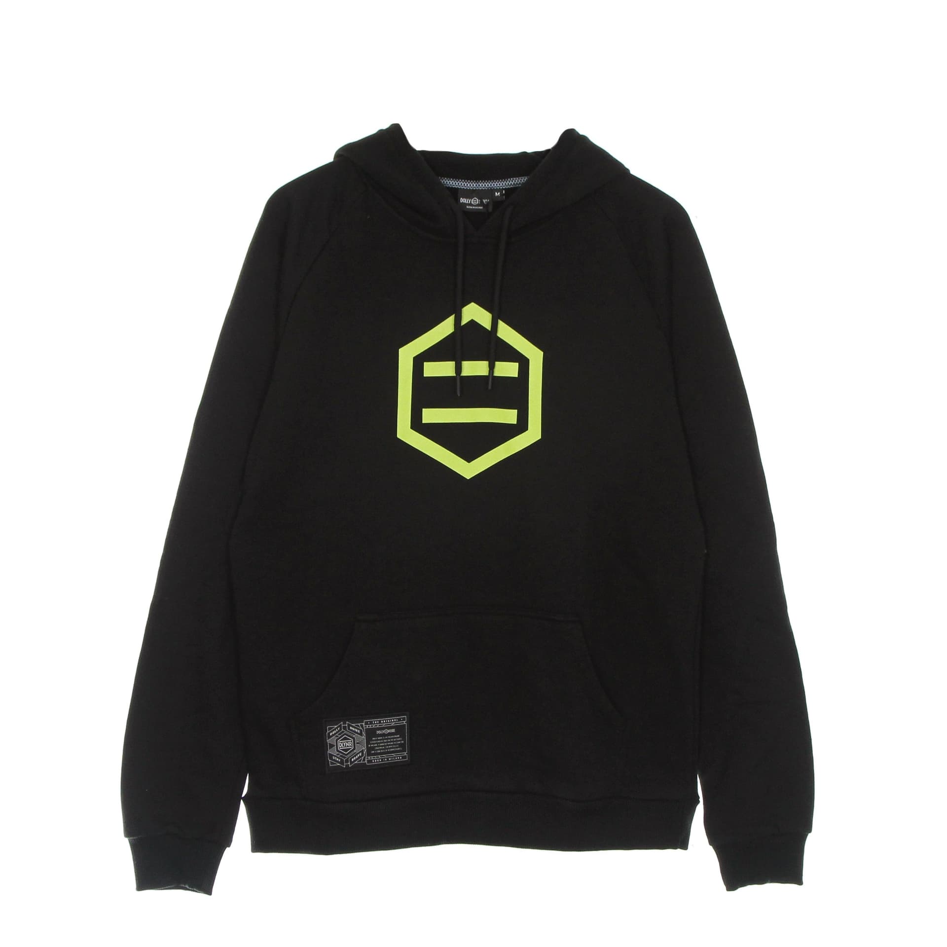 DOLLY NOIRE Felpa Leggera Cappuccio Uomo Logo Dlynr Hoodie Black/yellow