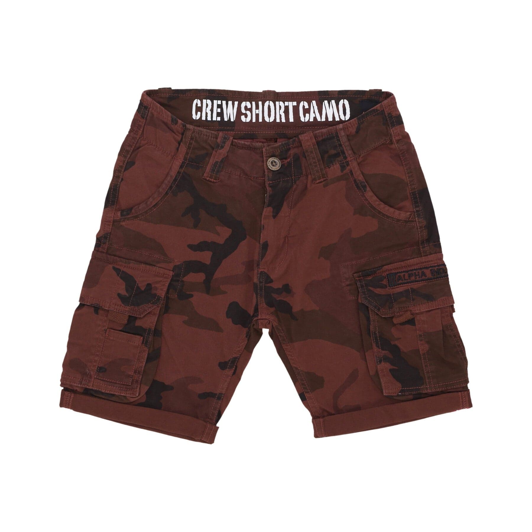 ALPHA INDUSTRIES Pantalone Corto Uomo Crew Short Camo Burned Camo - 4