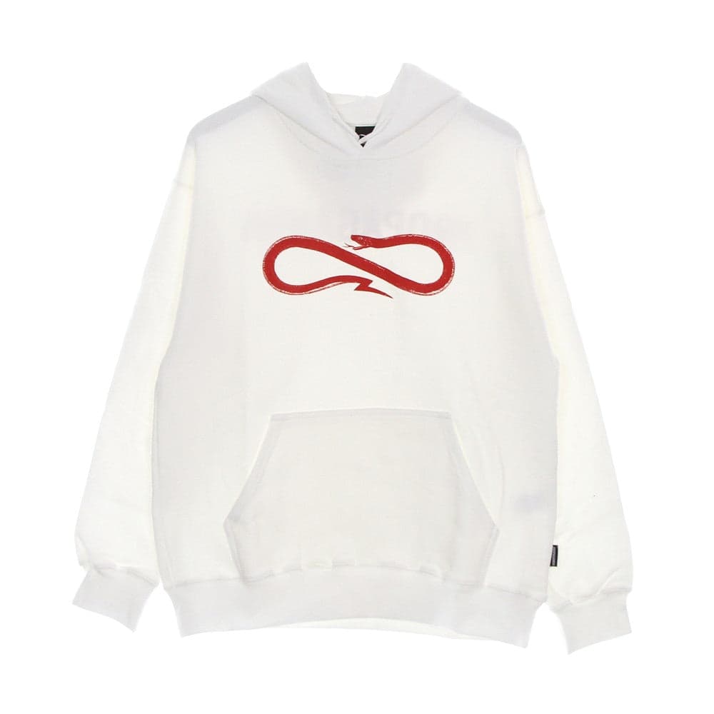 PROPAGANDA Felpa Leggera Cappuccio Uomo Logo Red Hoodie Natural/red - 4