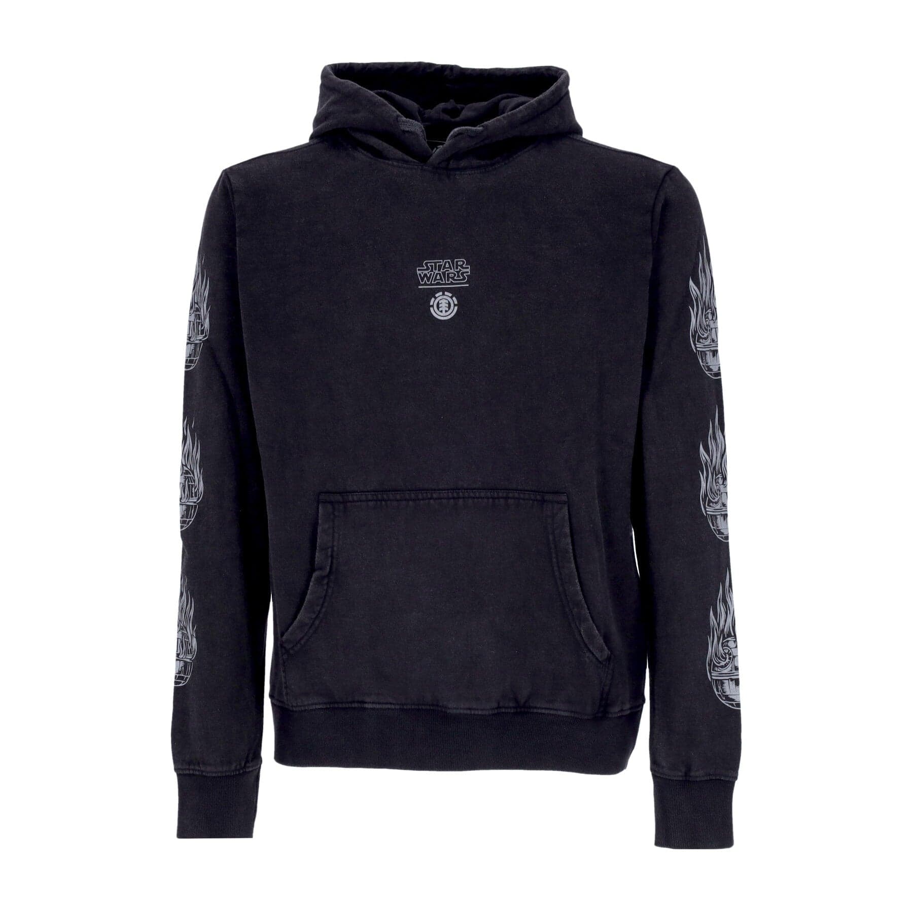 ELEMENT Felpa Cappuccio Uomo Deathstar Hoodie X Star Wars Washed Black