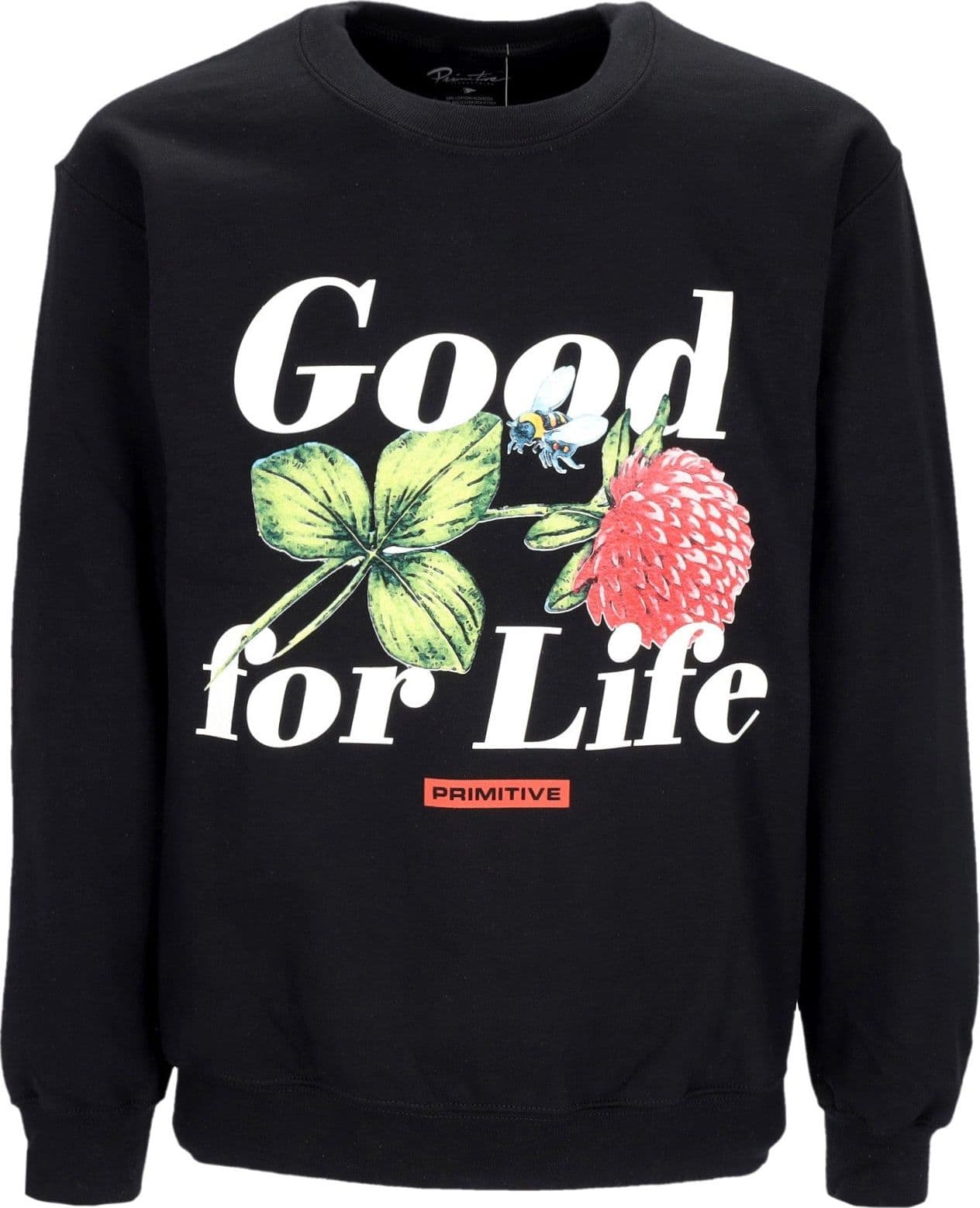 PRIMITIVE Felpa Girocollo Uomo Feliz Crewneck Black
