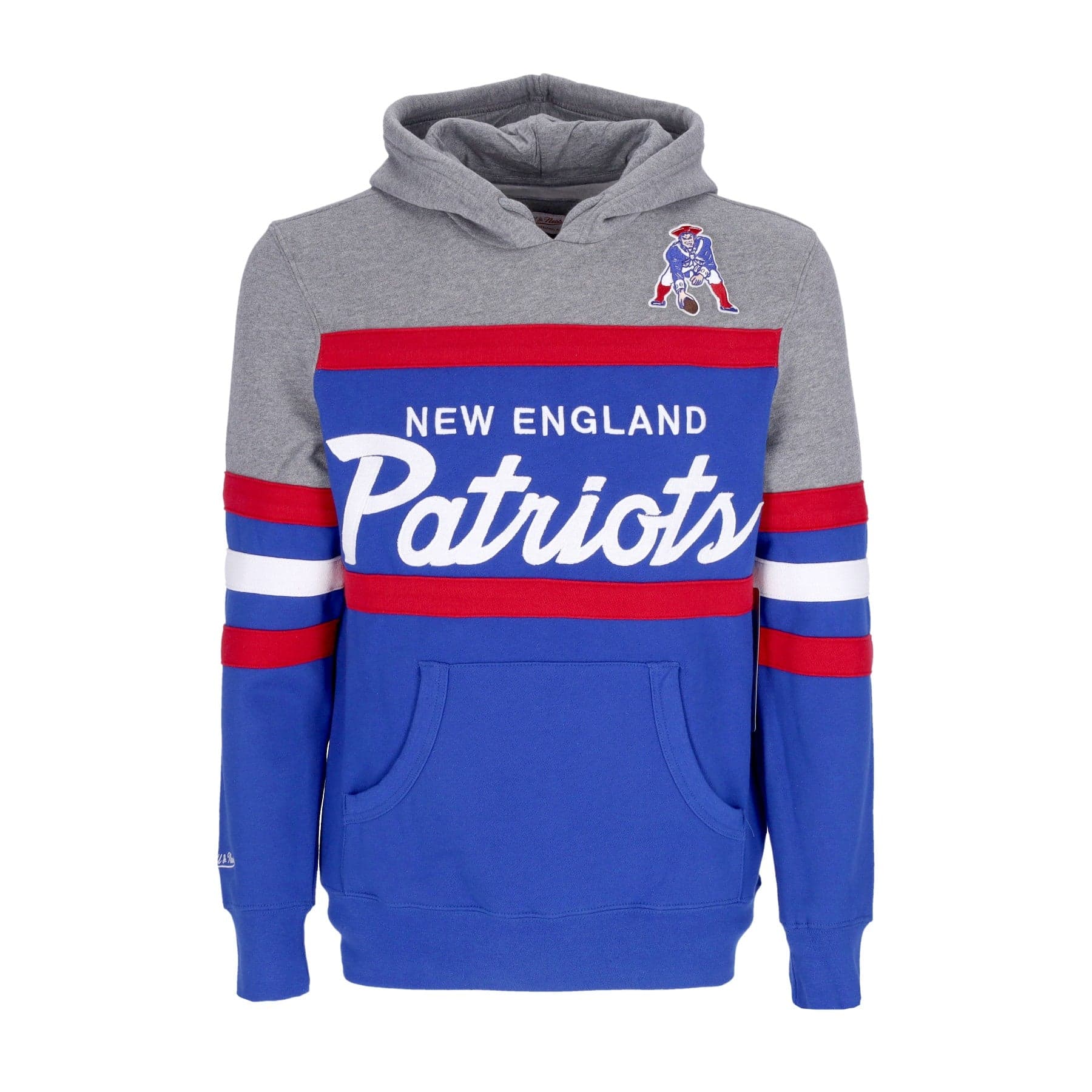 MITCHELL &amp; NESS Felpa Cappuccio Uomo Nfl Headcoach Hoodie Neepat Royal - 4
