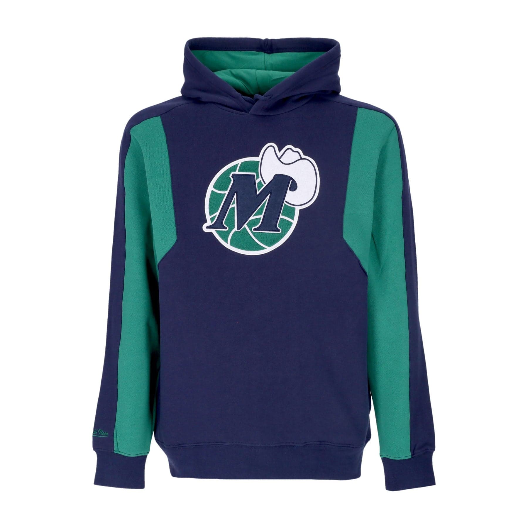 MITCHELL &amp; NESS Felpa Cappuccio Uomo Nba Color Blocked Fleece 2.0 Hardwood Classics Dalmav Original Team Colors - 3