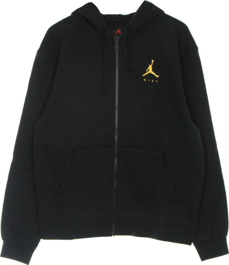 JORDAN Felpa Cappuccio Zip Uomo Jumpman Fleece Full-zip Black/pollen