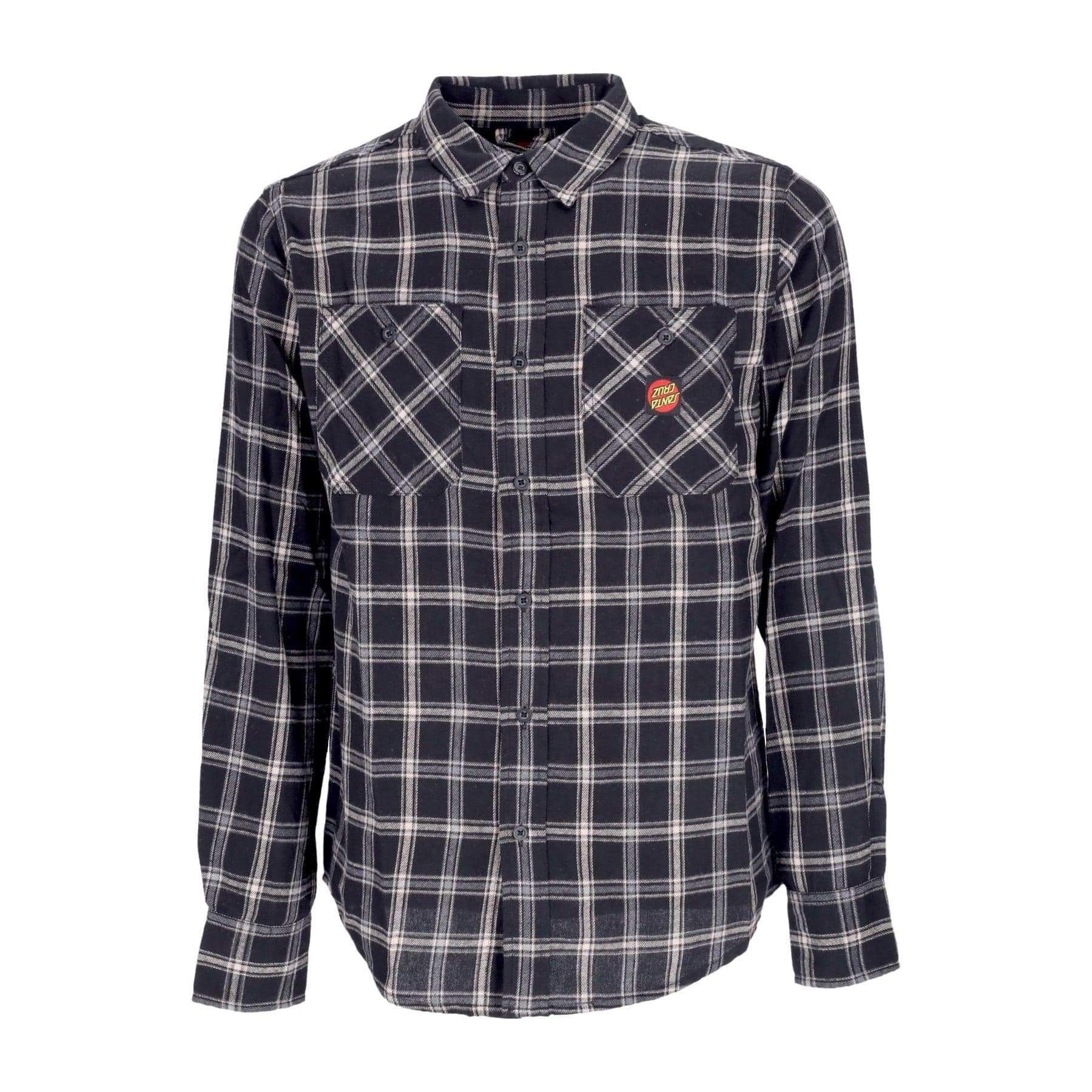 SANTA CRUZ Camicia Manica Lunga Uomo Apex L/s Shirt Black Check - 3