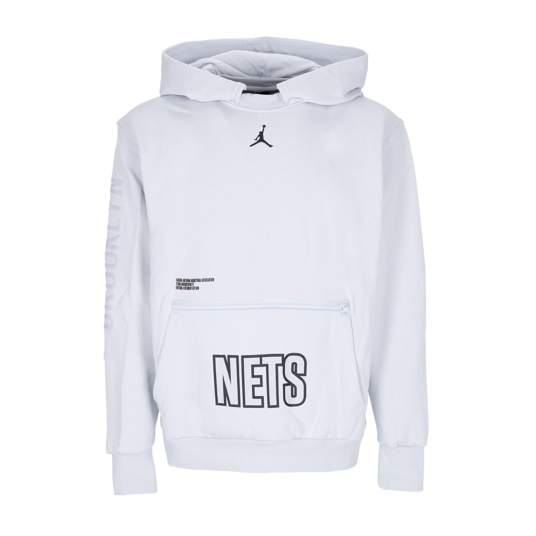 JORDAN NBA Felpa Cappuccio Uomo Nba Courtside Statement Edition Fleece Hoodie Bronet Pure Platinum - 4