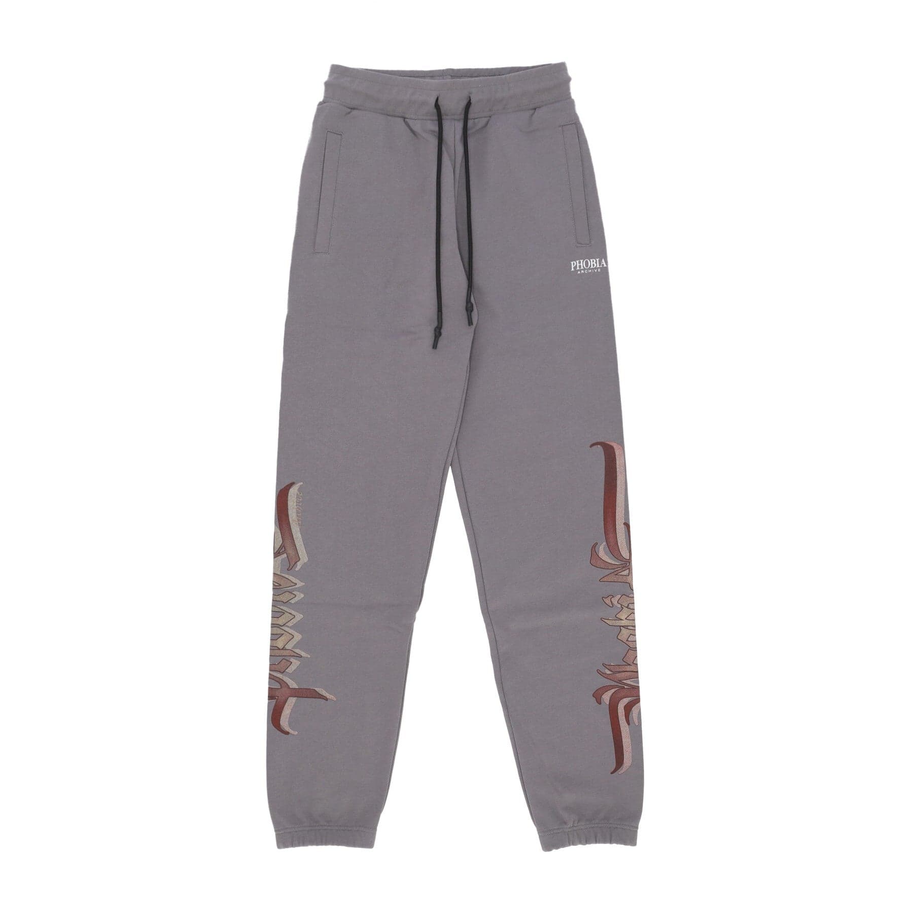 PHOBIA Pantalone Tuta Leggero Uomo Gothic Sh Print Pant Grey - 3