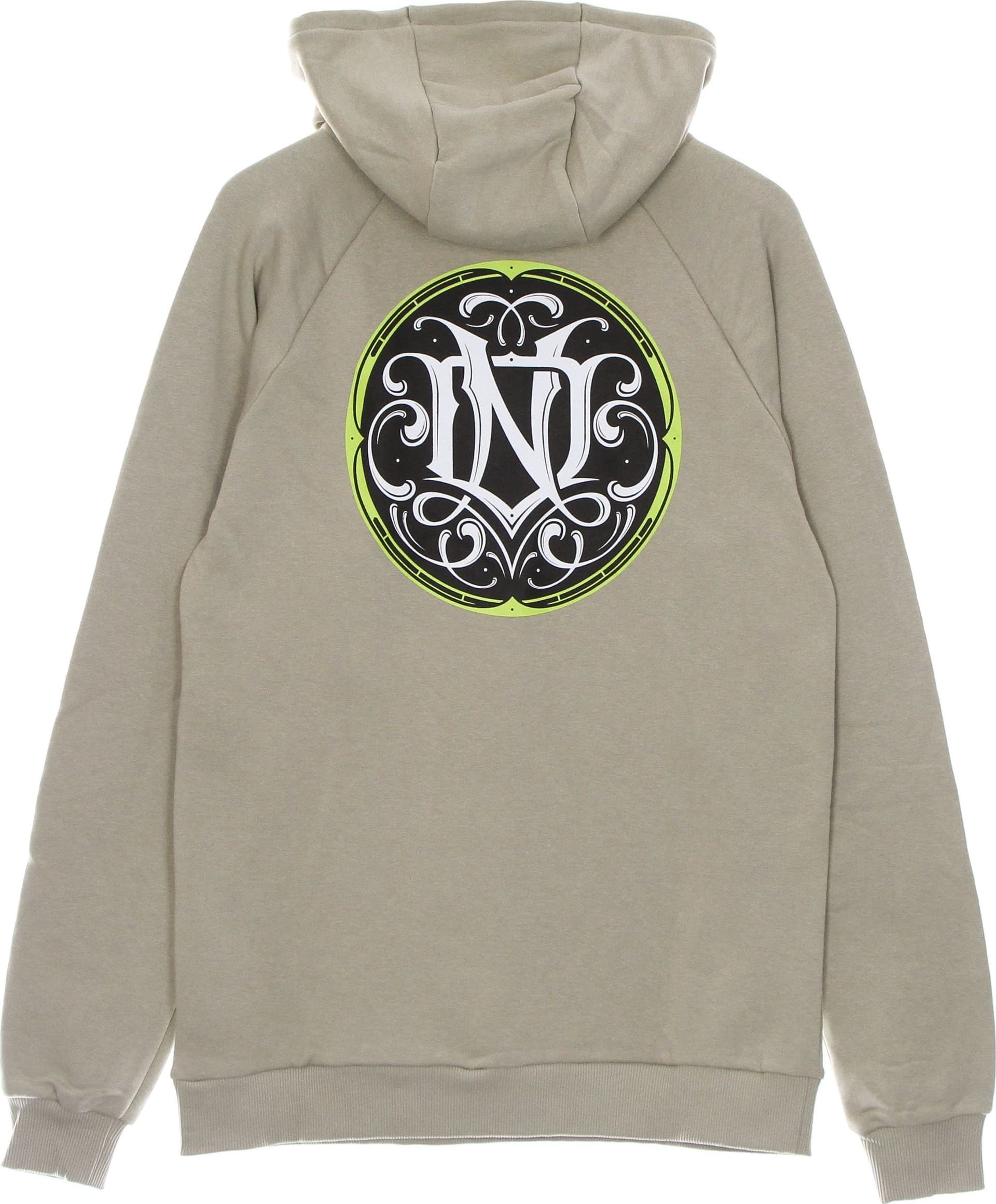 DOLLY NOIRE Felpa Leggera Cappuccio Uomo Monogramma Hoodie Beige