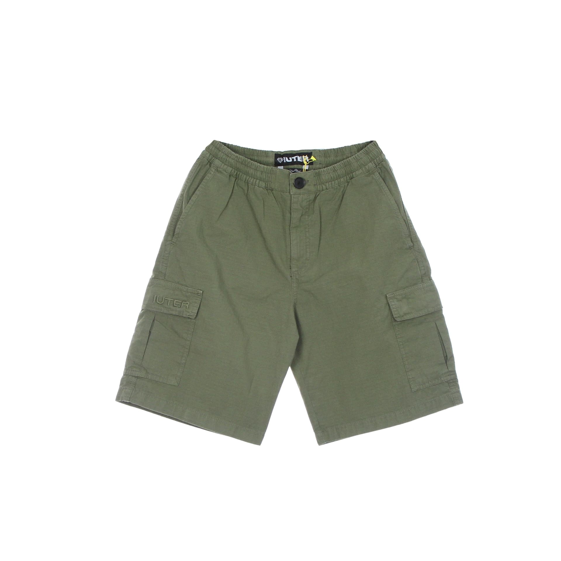 IUTER Pantalone Corto Uomo Cargo Short Army - 5