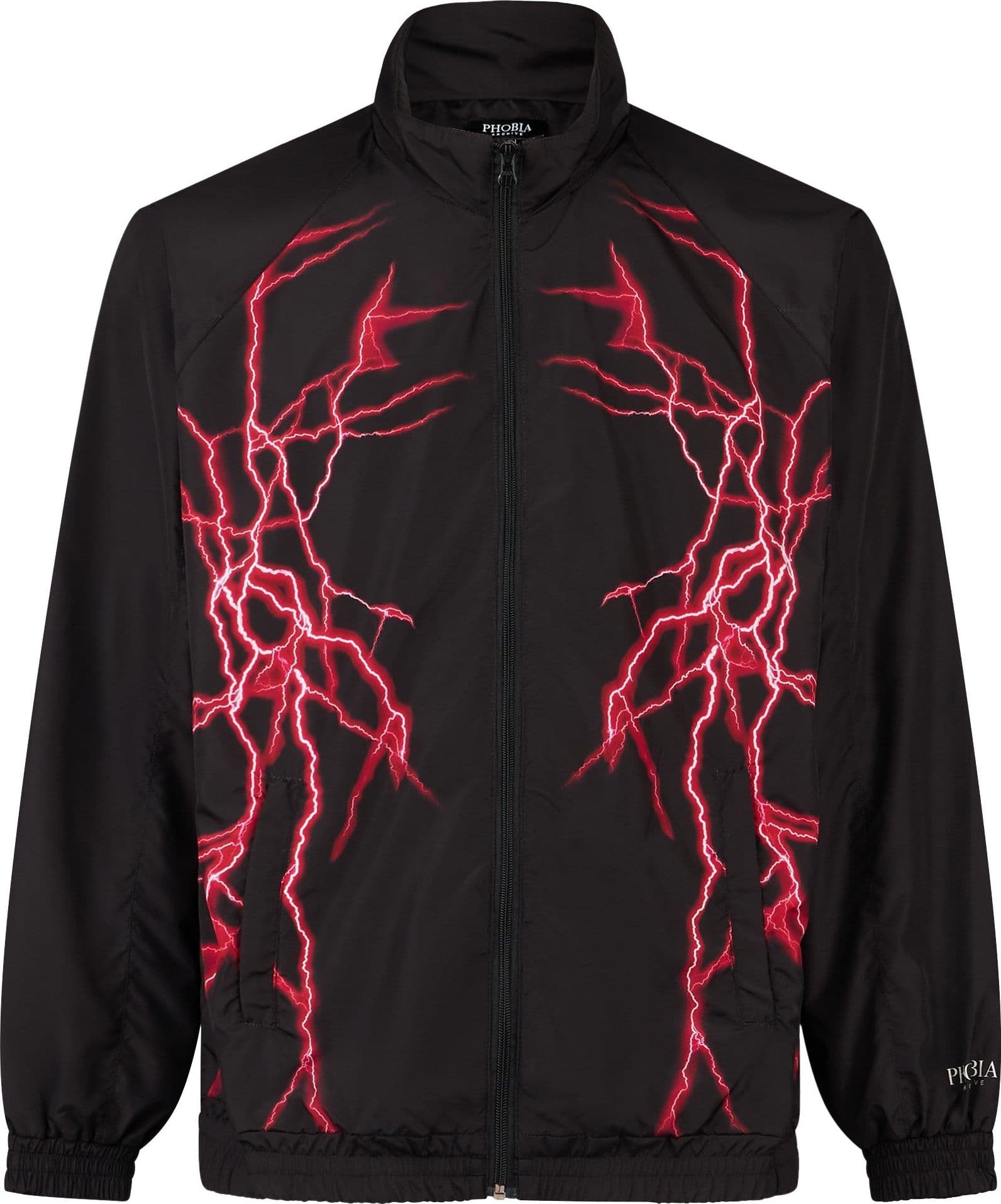 PHOBIA Giacca Tuta Uomo New Lightning Tracksuit Black/red