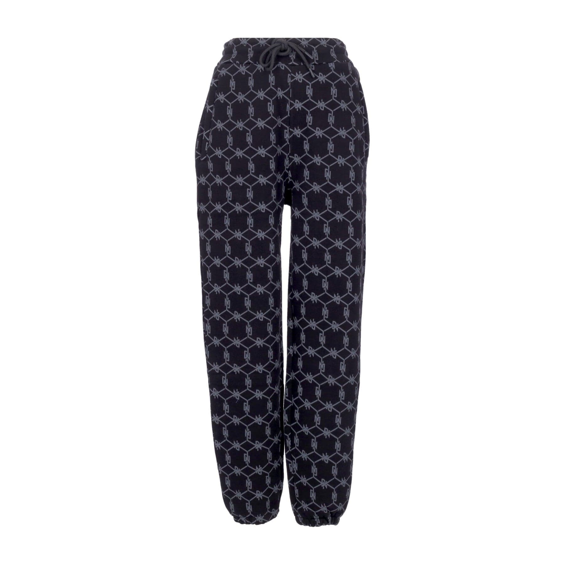 DOLLY NOIRE Pantalone Tuta Felpato Uomo Monogram Sweatpants Black - 7